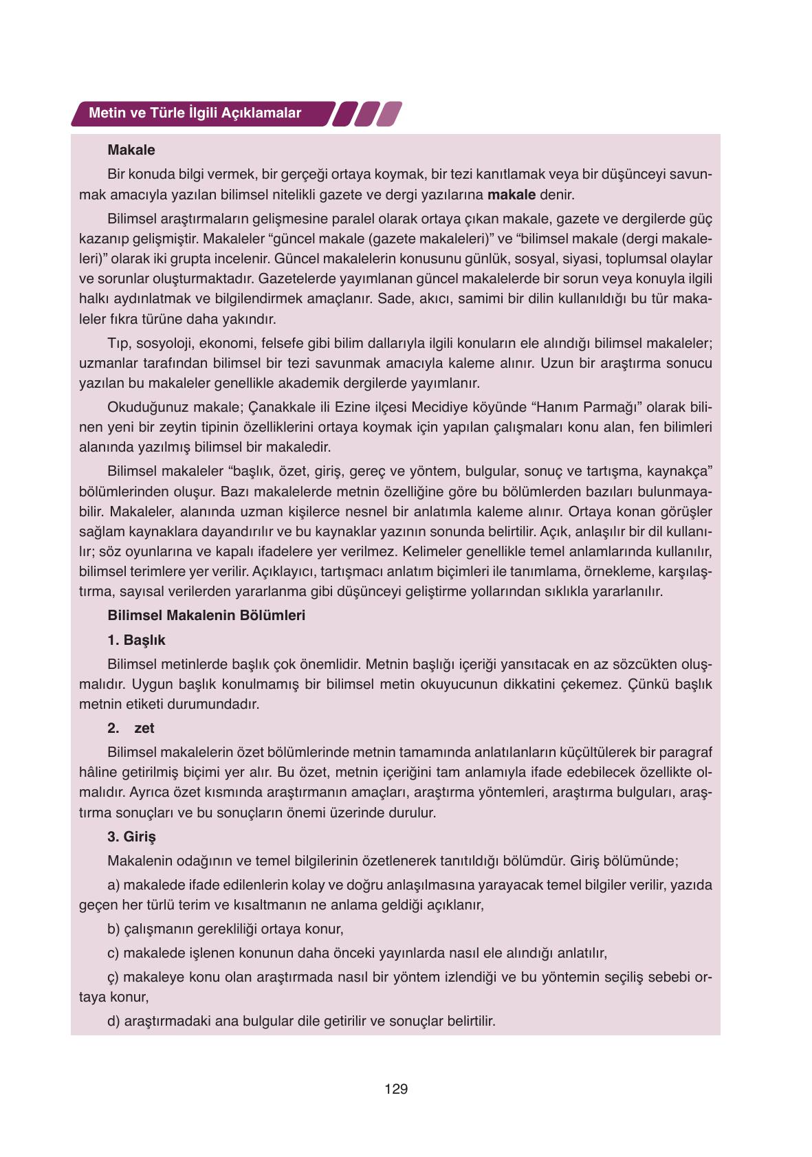 11. Sınıf Ata Yayıncılık Türk Dili Ve Edebiyatı Ders Kitabı Sayfa 129 Cevapları 11. Sınıf Ata Yayıncılık Türk Dili Ve Edebiyatı Ders Kitabı Sayfa 129 Cevapları