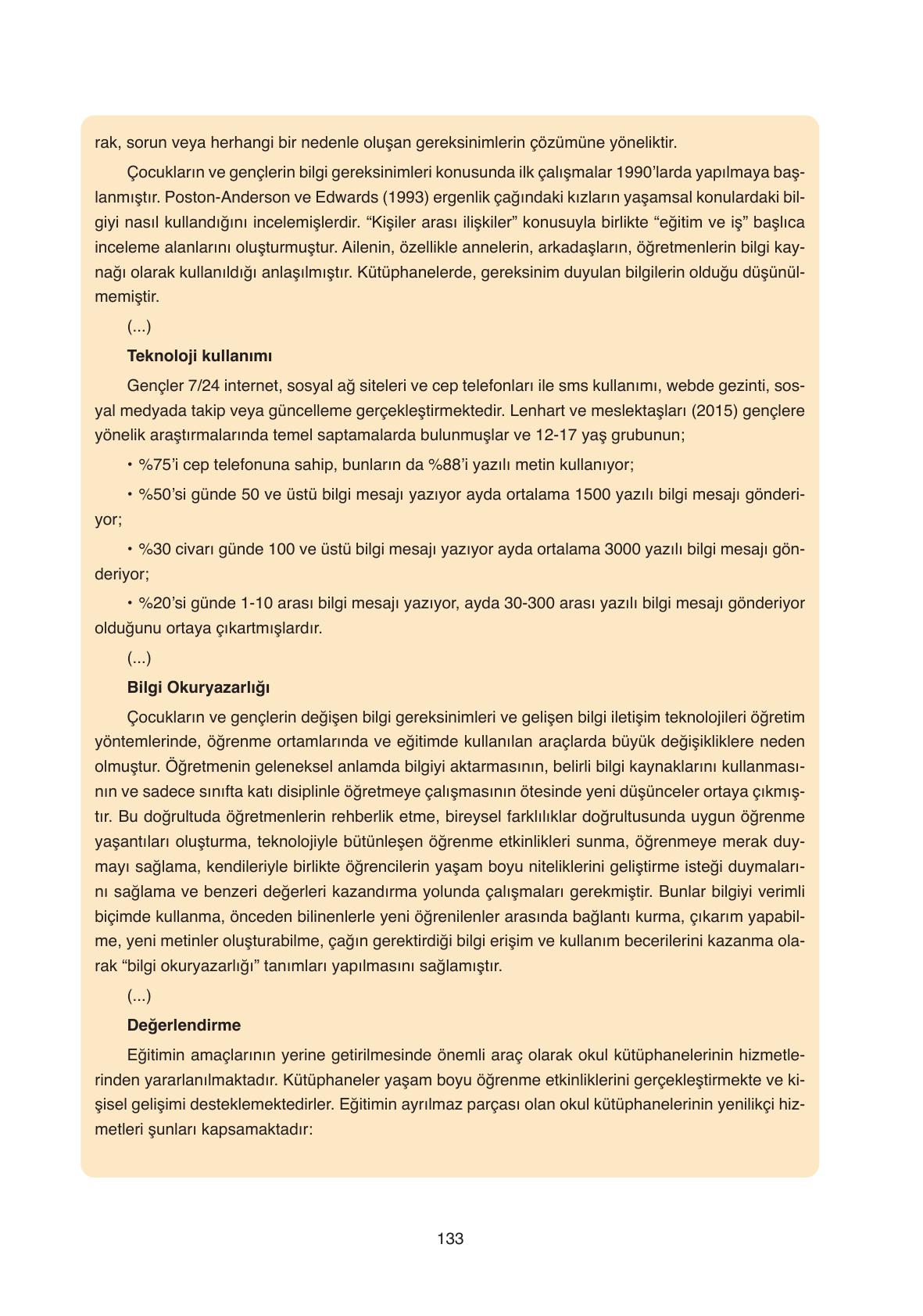 11. Sınıf Ata Yayıncılık Türk Dili Ve Edebiyatı Ders Kitabı Sayfa 133 Cevapları