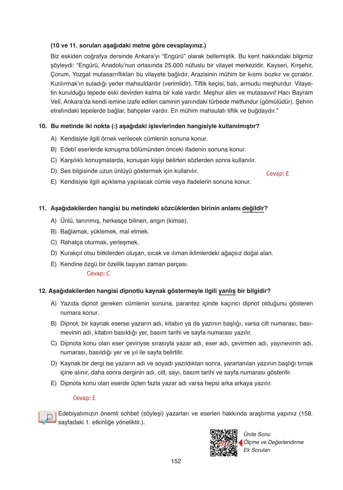 11. Sınıf Ata Yayıncılık Türk Dili Ve Edebiyatı Ders Kitabı Sayfa 152 Cevapları 11. Sınıf Ata Yayıncılık Türk Dili Ve Edebiyatı Ders Kitabı Sayfa 152 Cevapları