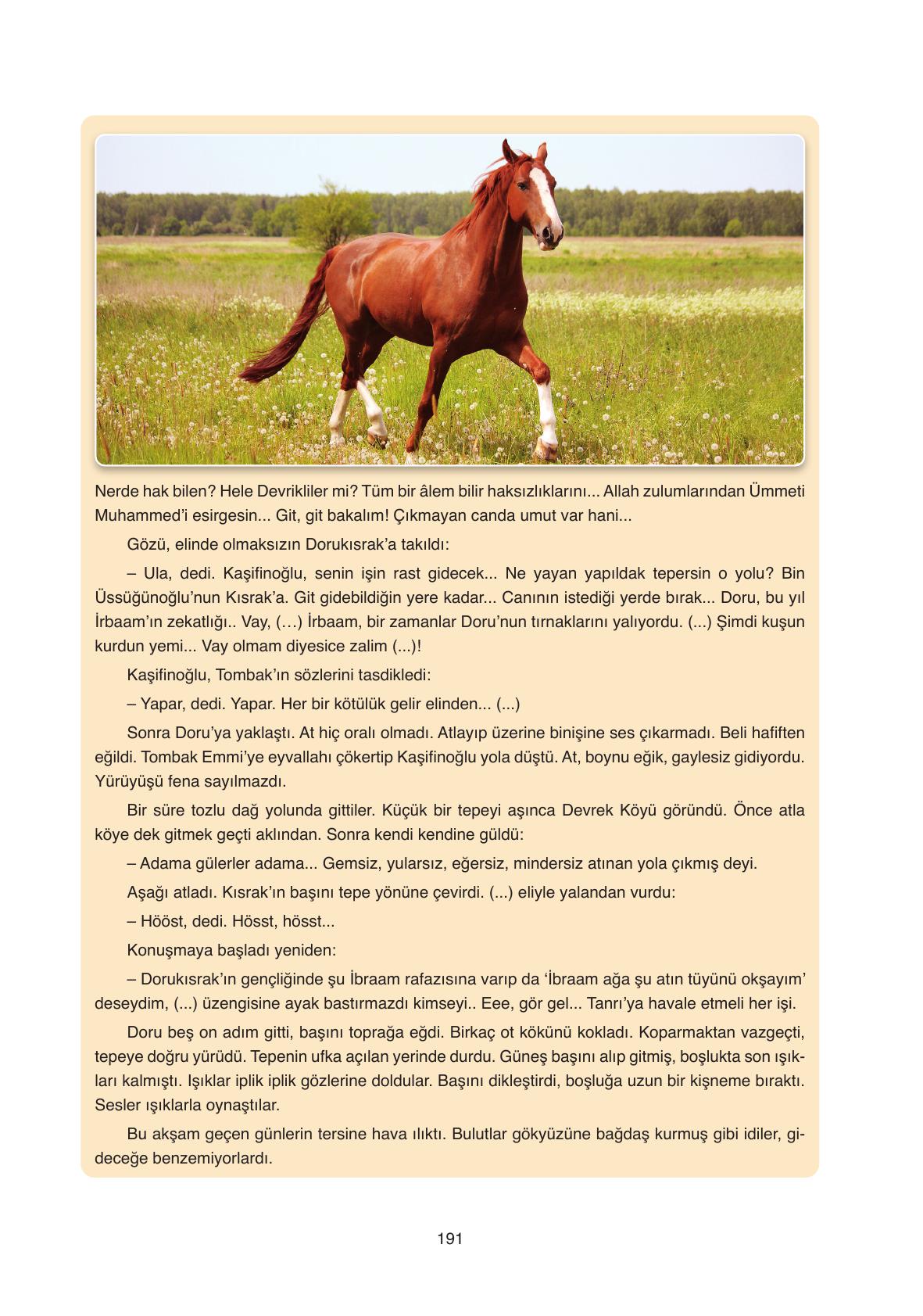 11. Sınıf Ata Yayıncılık Türk Dili Ve Edebiyatı Ders Kitabı Sayfa 191 Cevapları