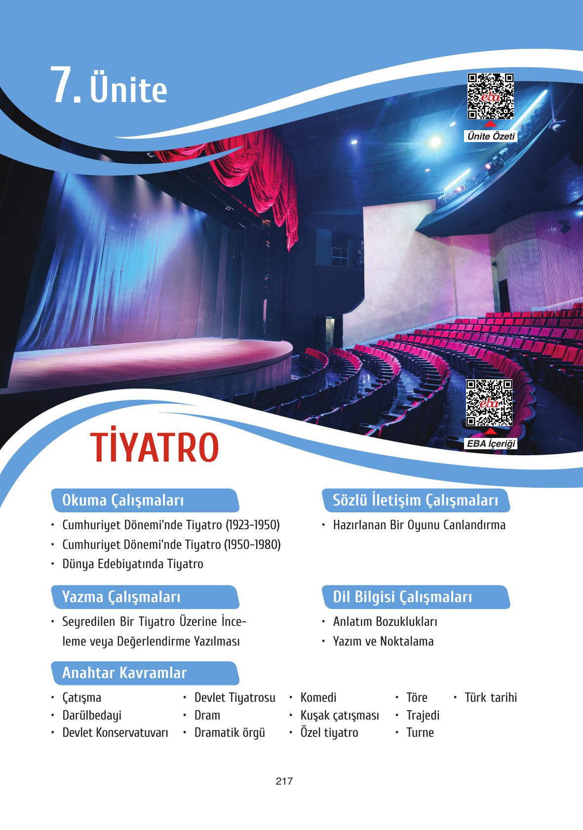 11. Sınıf Ata Yayıncılık Türk Dili Ve Edebiyatı Ders Kitabı Sayfa 217 Cevapları