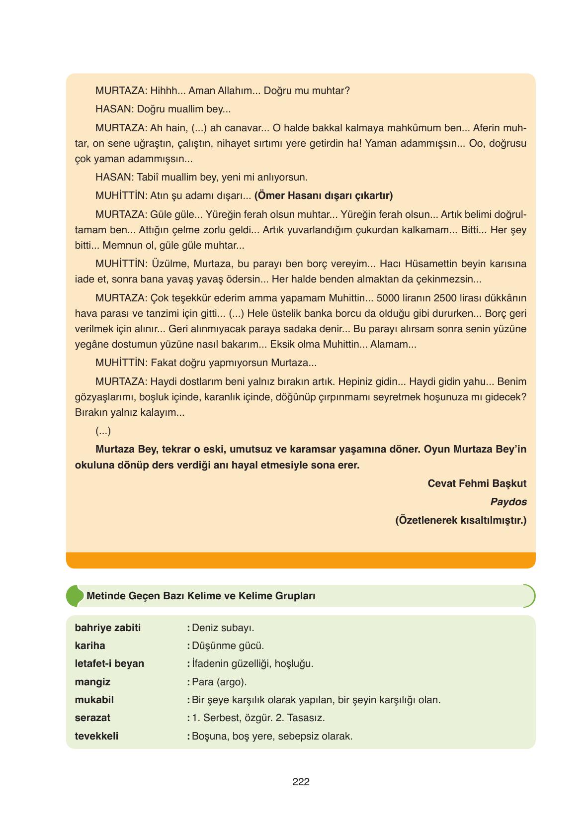 11. Sınıf Ata Yayıncılık Türk Dili Ve Edebiyatı Ders Kitabı Sayfa 222 Cevapları 11. Sınıf Ata Yayıncılık Türk Dili Ve Edebiyatı Ders Kitabı Sayfa 222 Cevapları