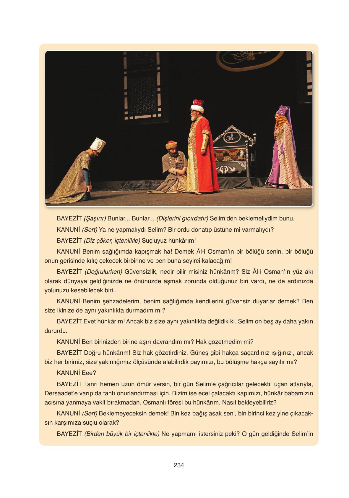 11. Sınıf Ata Yayıncılık Türk Dili Ve Edebiyatı Ders Kitabı Sayfa 234 Cevapları