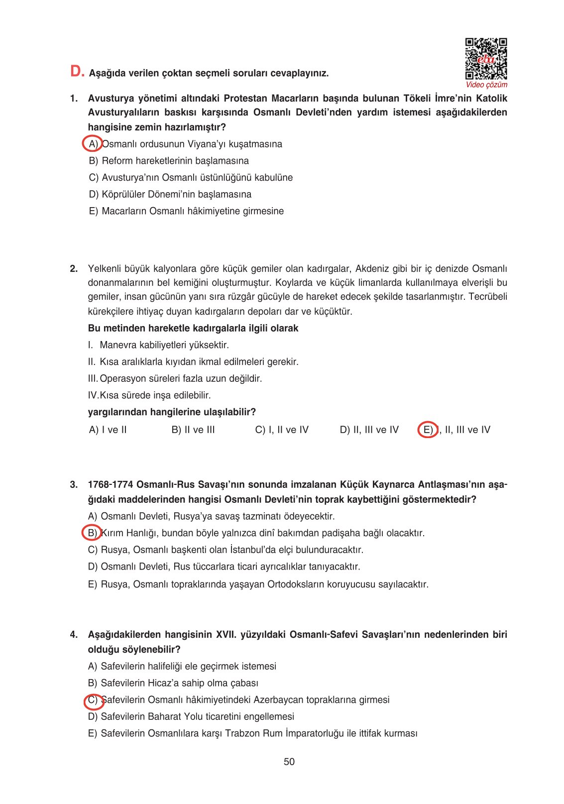 11. Sınıf Ders Destek Yayınları Tarih Ders Kitabı Sayfa 50 Cevapları 11. Sınıf Ders Destek Yayınları Tarih Ders Kitabı Sayfa 50 Cevapları