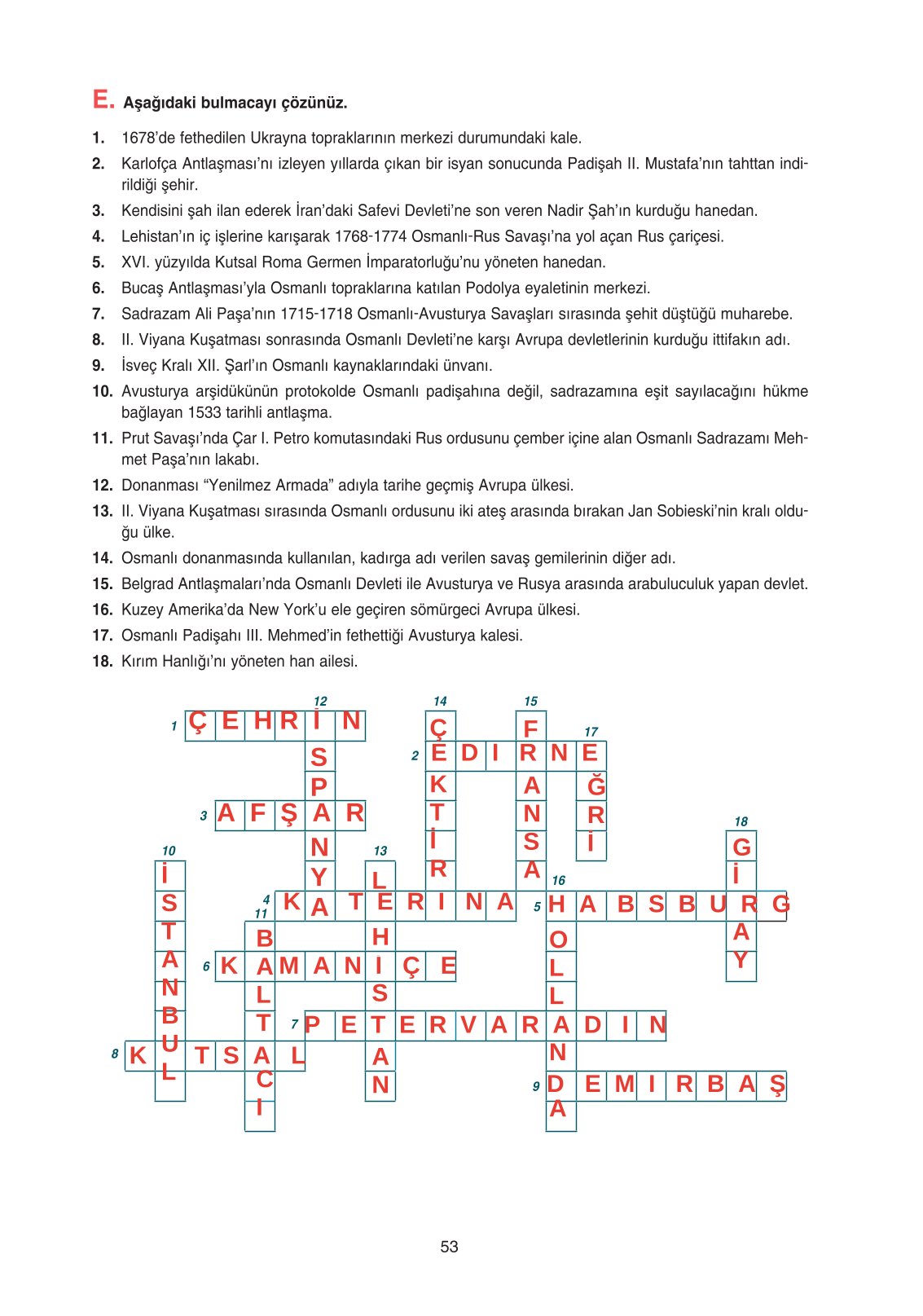 11. Sınıf Ders Destek Yayınları Tarih Ders Kitabı Sayfa 53 Cevapları 11. Sınıf Ders Destek Yayınları Tarih Ders Kitabı Sayfa 53 Cevapları