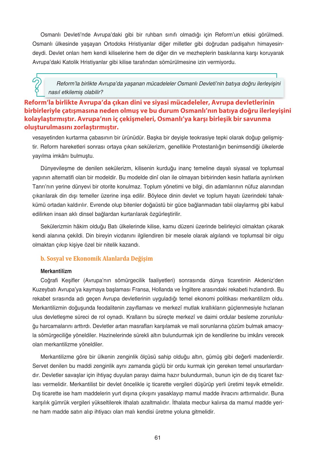 11. Sınıf Ders Destek Yayınları Tarih Ders Kitabı Sayfa 61 Cevapları
