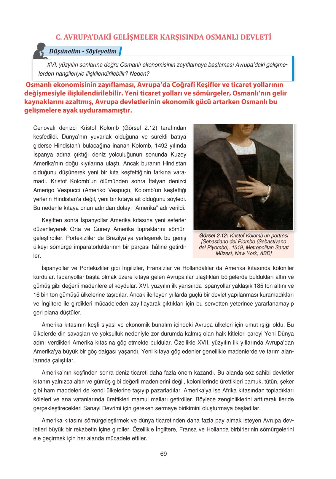 11. Sınıf Ders Destek Yayınları Tarih Ders Kitabı Sayfa 69 Cevapları