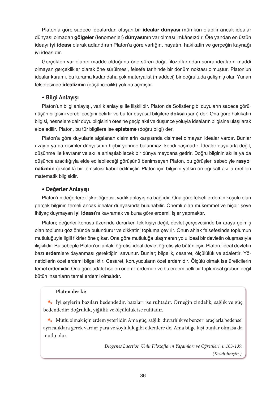 11. Sınıf Hisar Yayıncılık Felsefe Ders Kitabı Sayfa 37 Cevapları