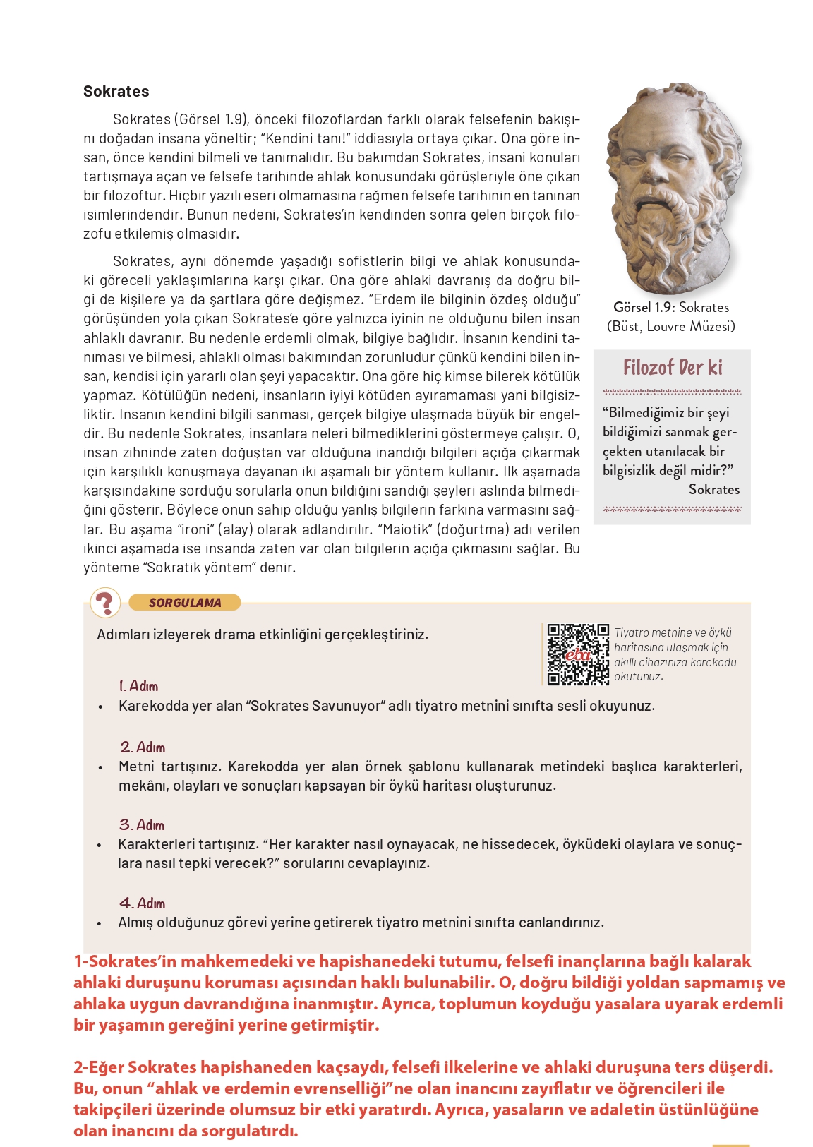 11. Sınıf Meb Yayınları Felsefe Ders Kitabı Sayfa 21 Cevapları