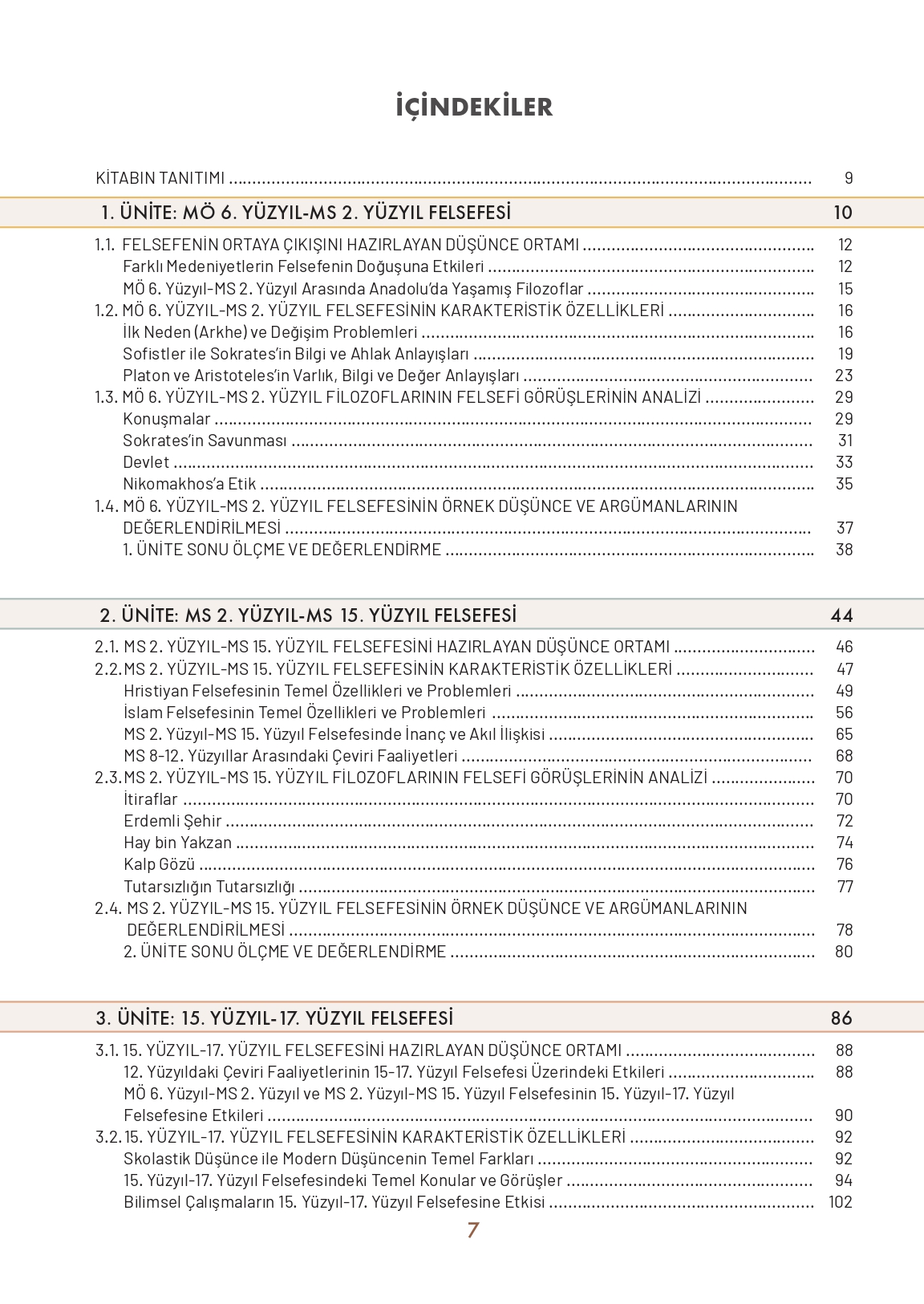 11. Sınıf Meb Yayınları Felsefe Ders Kitabı Sayfa 7 Cevapları