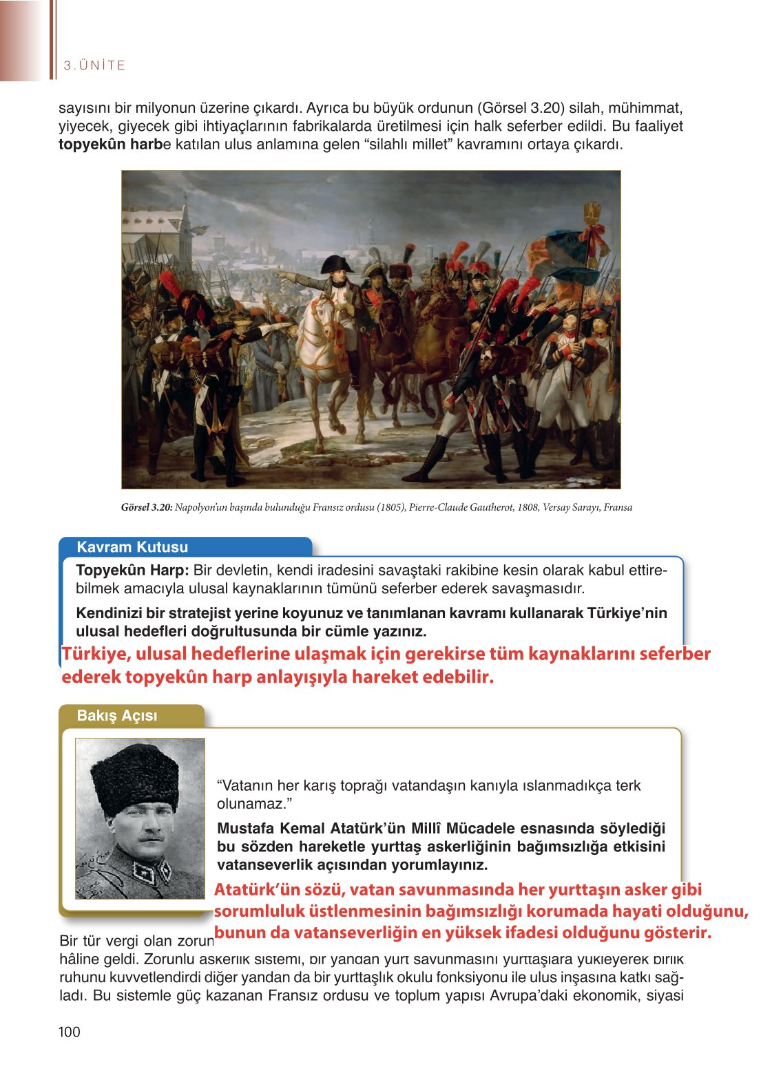 11. Sınıf Meb Yayınları Tarih Ders Kitabı Sayfa 100 Cevapları
