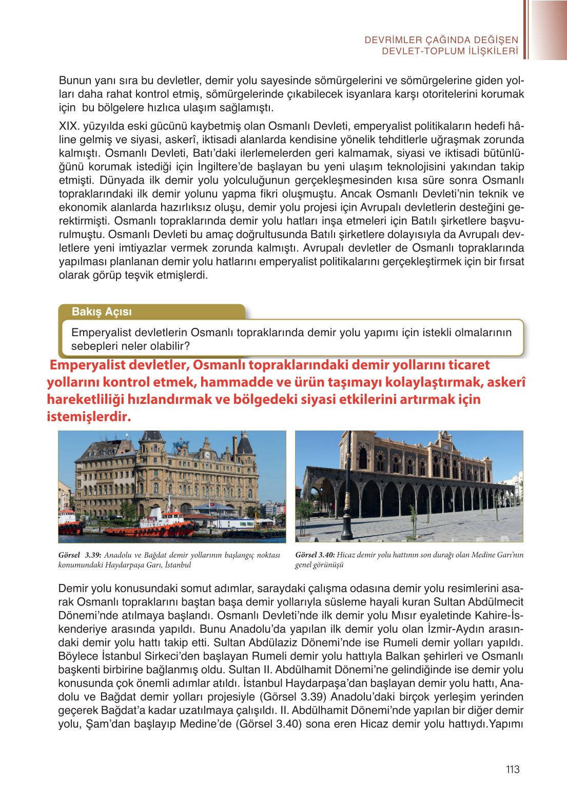 11. Sınıf Meb Yayınları Tarih Ders Kitabı Sayfa 113 Cevapları