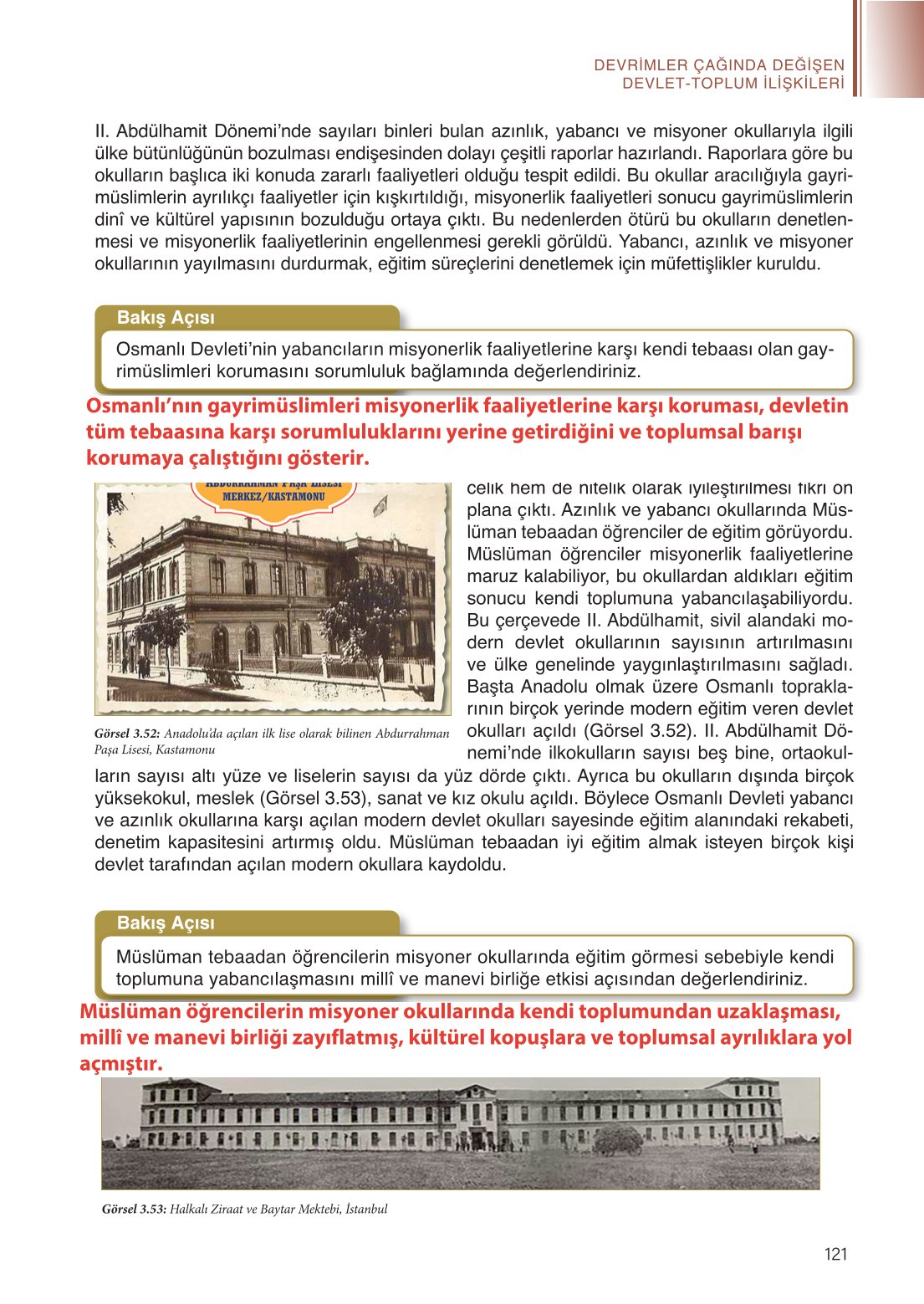11. Sınıf Meb Yayınları Tarih Ders Kitabı Sayfa 121 Cevapları