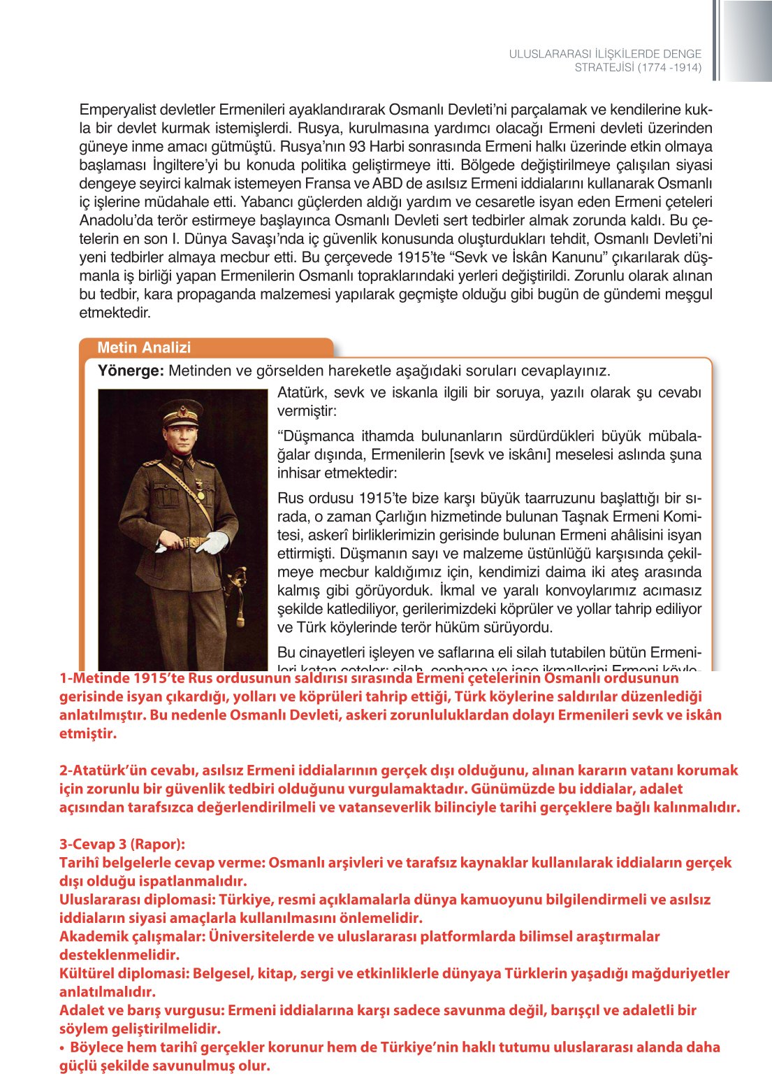 11. Sınıf Meb Yayınları Tarih Ders Kitabı Sayfa 151 Cevapları