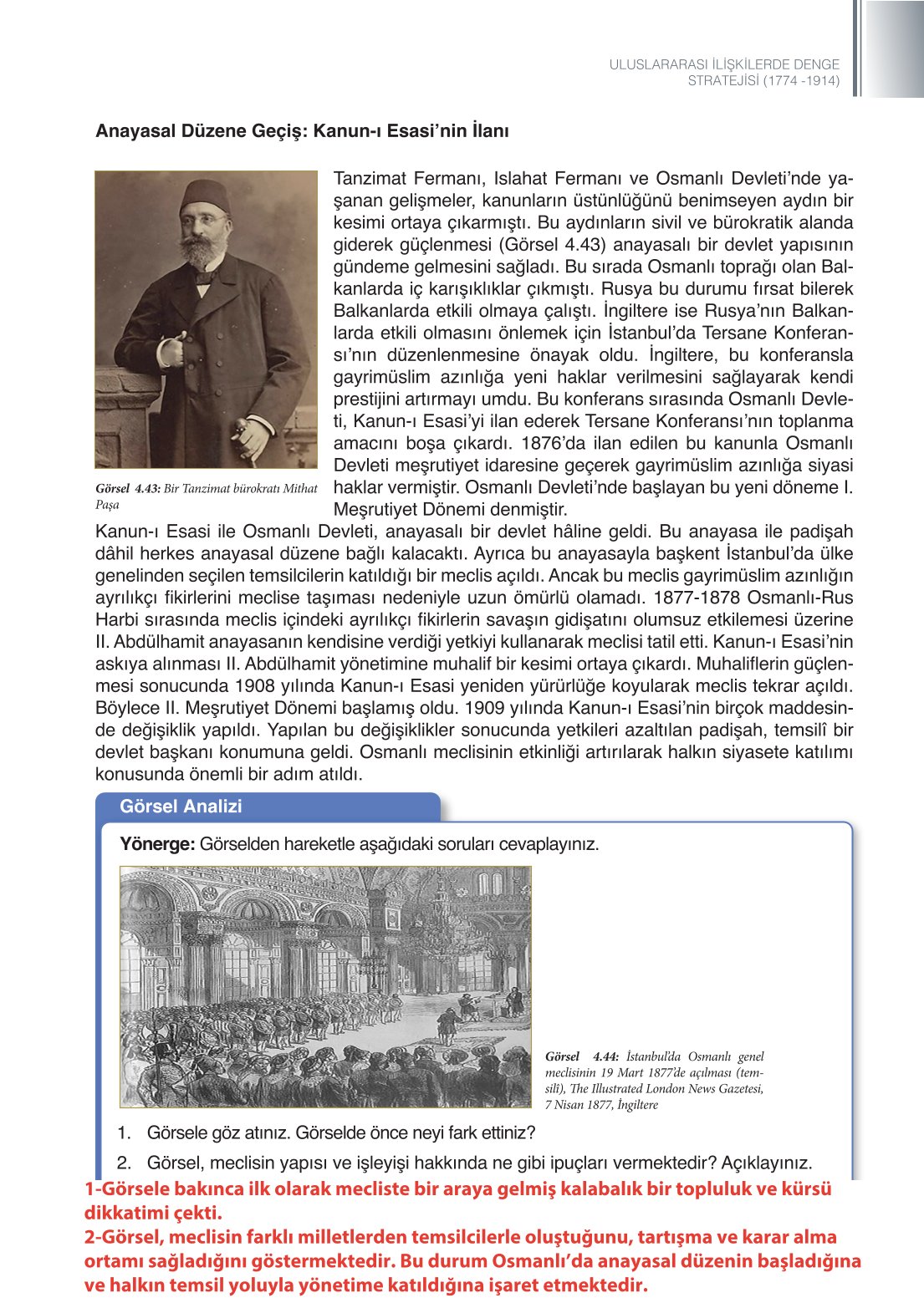 11. Sınıf Meb Yayınları Tarih Ders Kitabı Sayfa 171 Cevapları