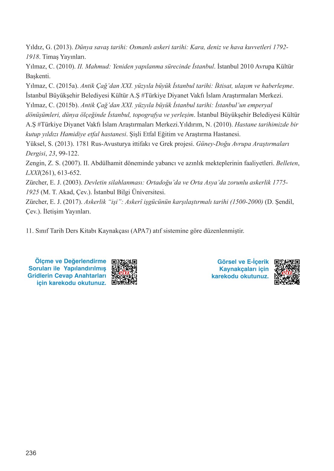 11. Sınıf Meb Yayınları Tarih Ders Kitabı Sayfa 236 Cevapları 11. Sınıf Meb Yayınları Tarih Ders Kitabı Sayfa 236 Cevapları