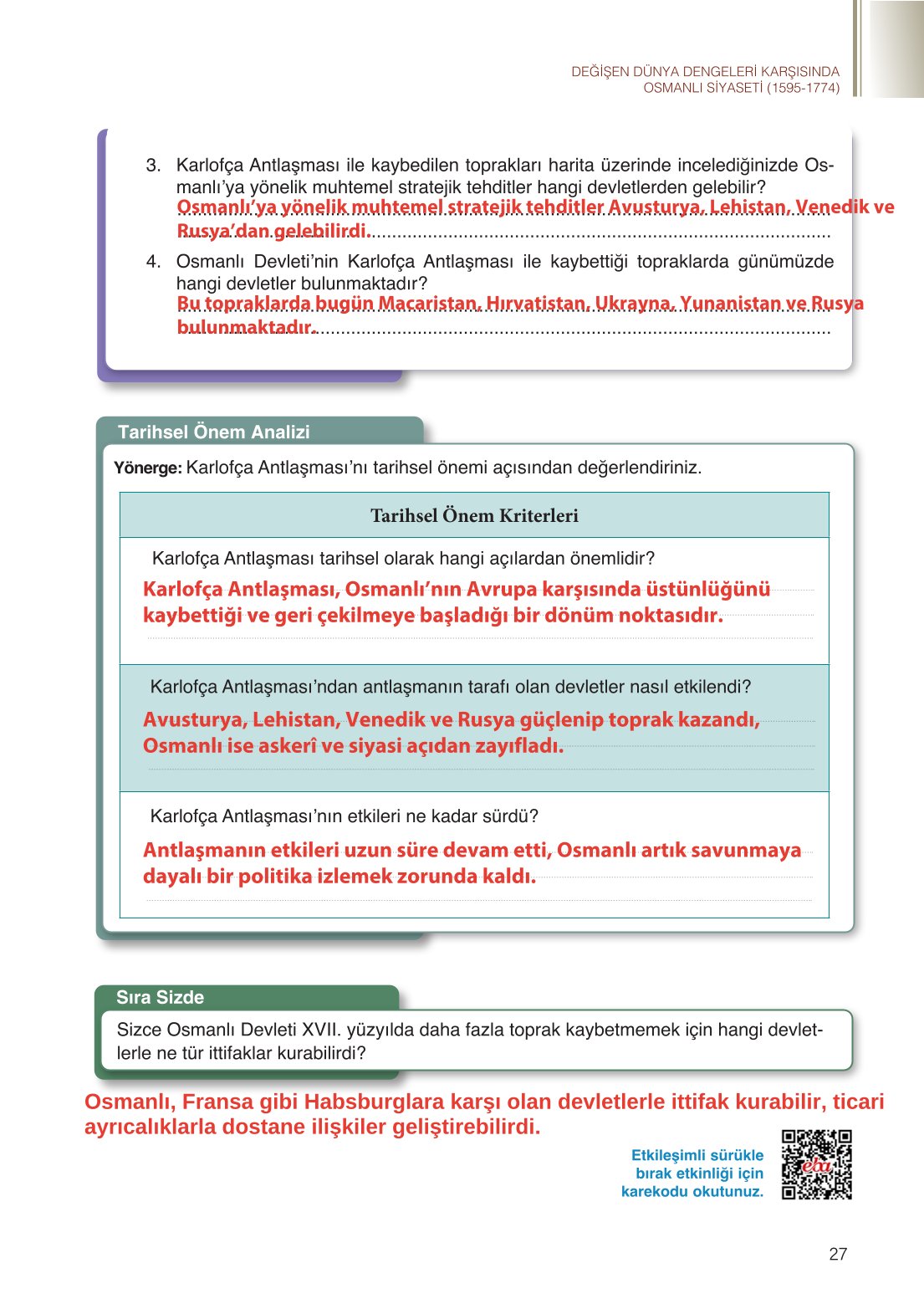 11. Sınıf Meb Yayınları Tarih Ders Kitabı Sayfa 27 Cevapları 11. Sınıf Meb Yayınları Tarih Ders Kitabı Sayfa 27 Cevapları