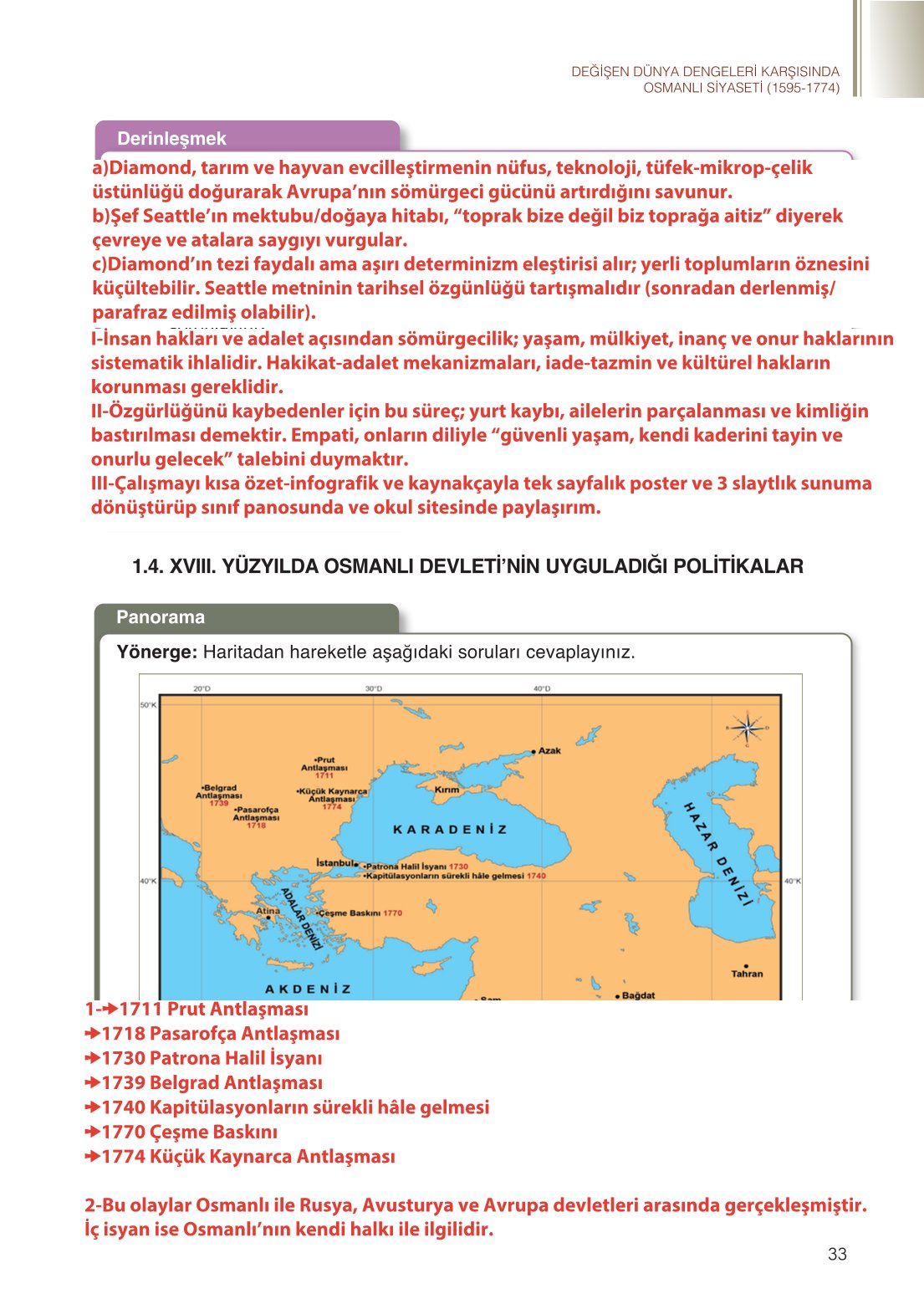 11. Sınıf Meb Yayınları Tarih Ders Kitabı Sayfa 33 Cevapları