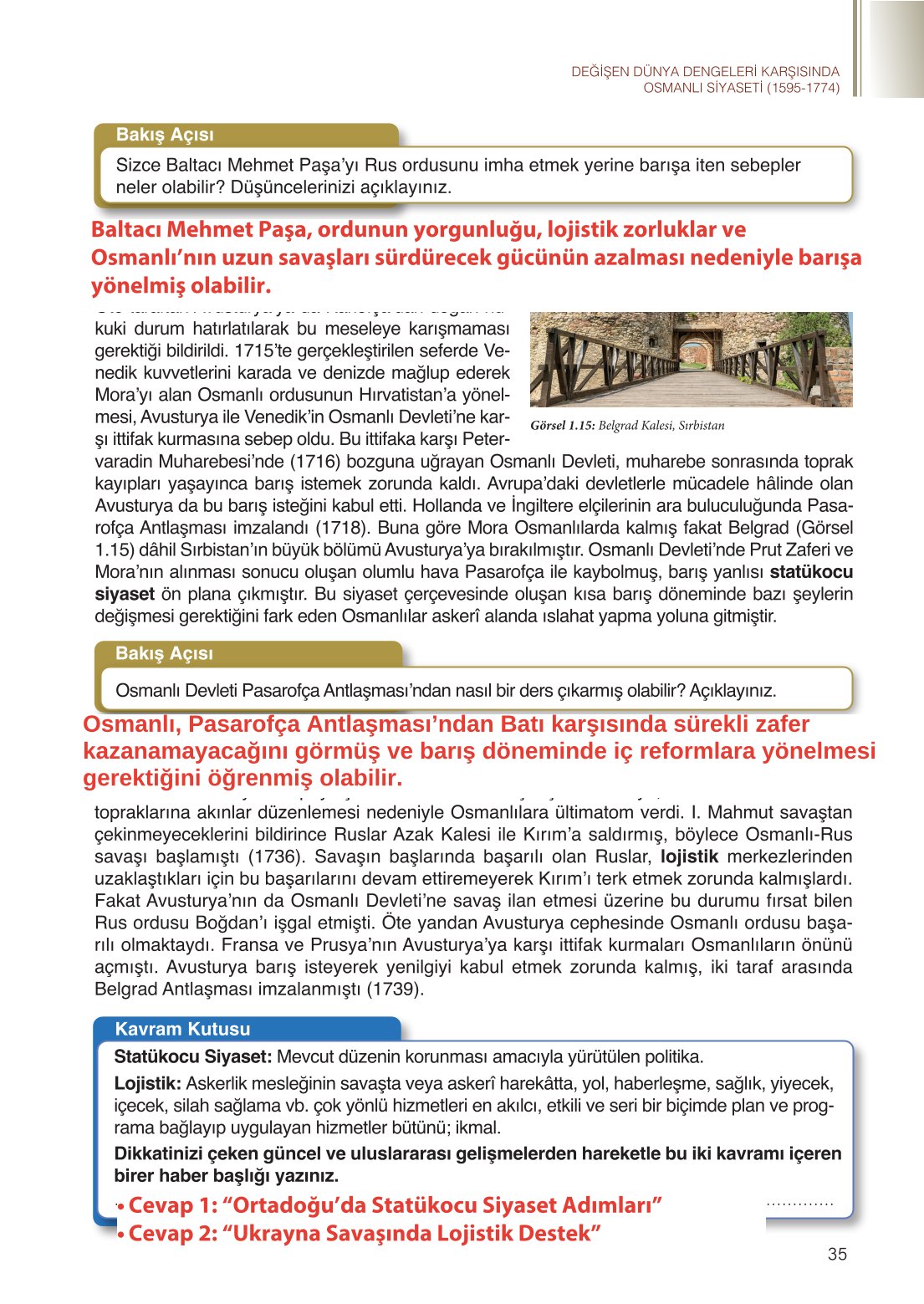 11. Sınıf Meb Yayınları Tarih Ders Kitabı Sayfa 35 Cevapları