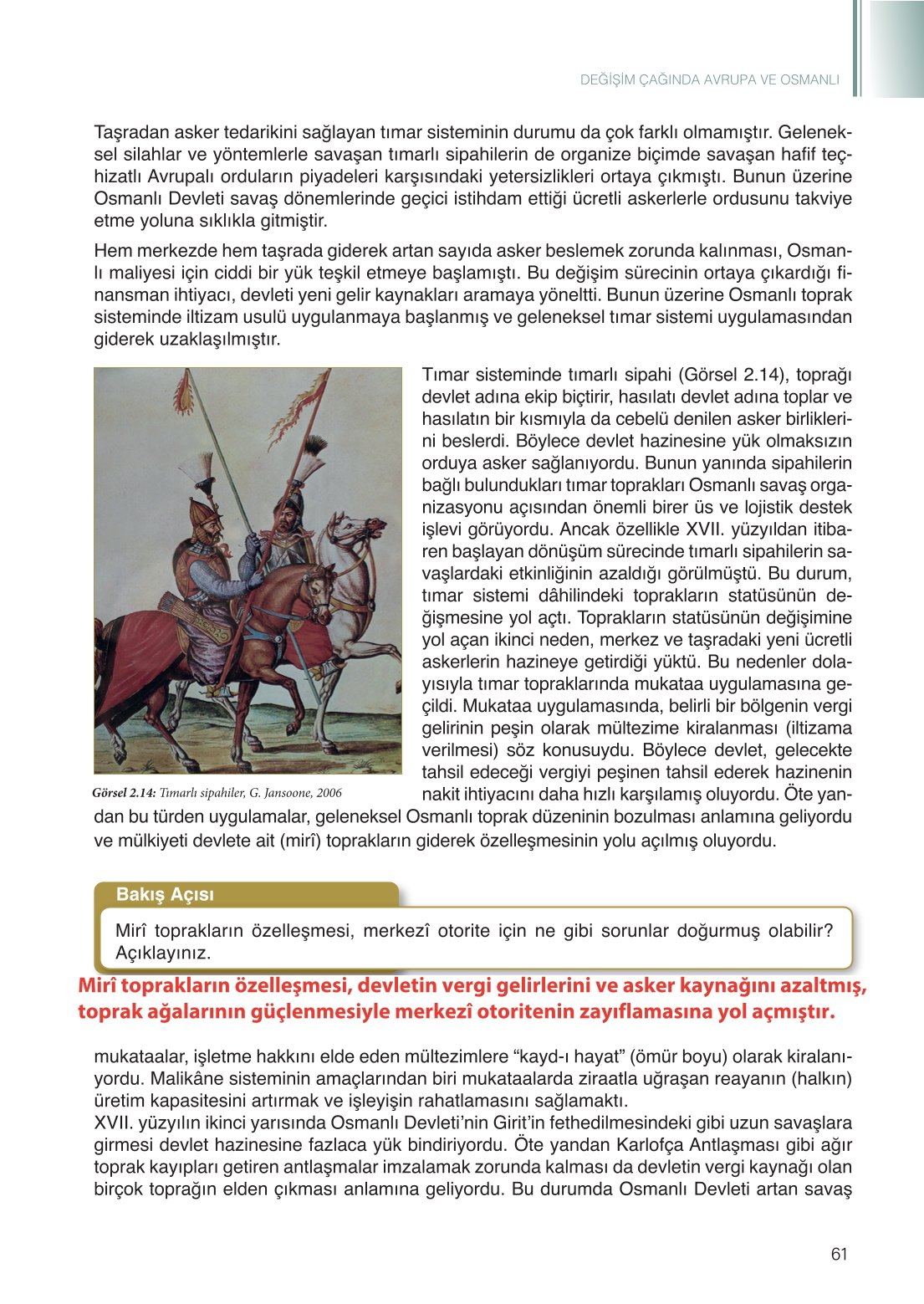 11. Sınıf Meb Yayınları Tarih Ders Kitabı Sayfa 61 Cevapları