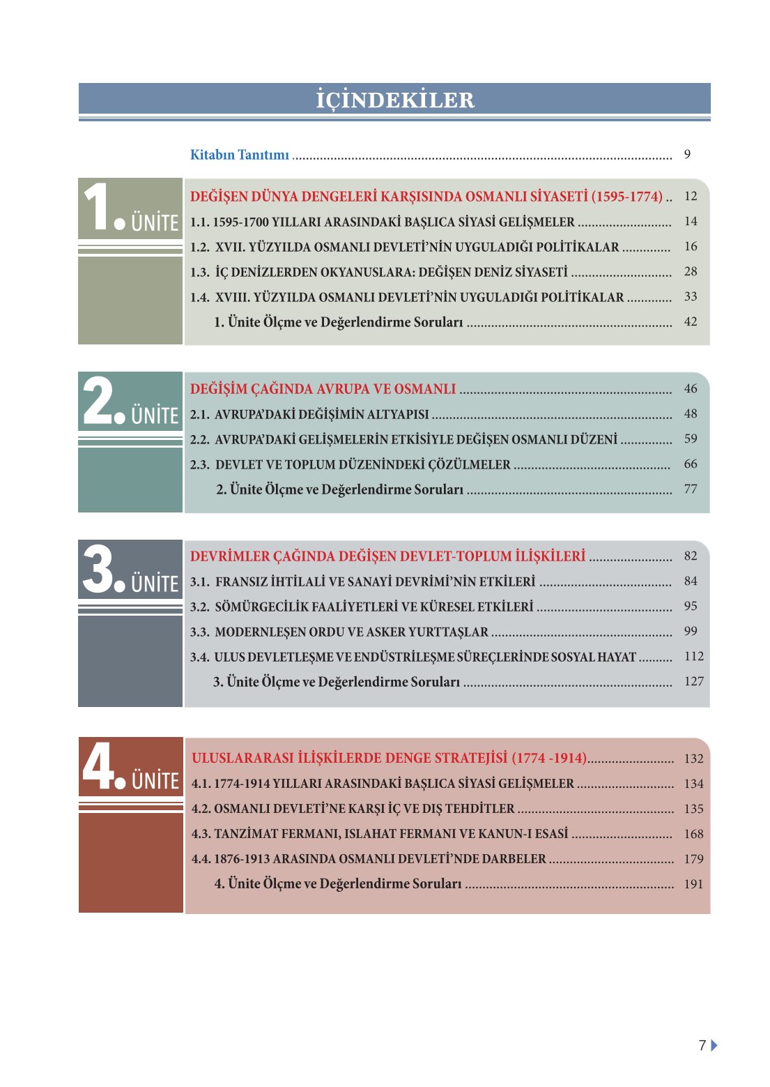 11. Sınıf Meb Yayınları Tarih Ders Kitabı Sayfa 7 Cevapları