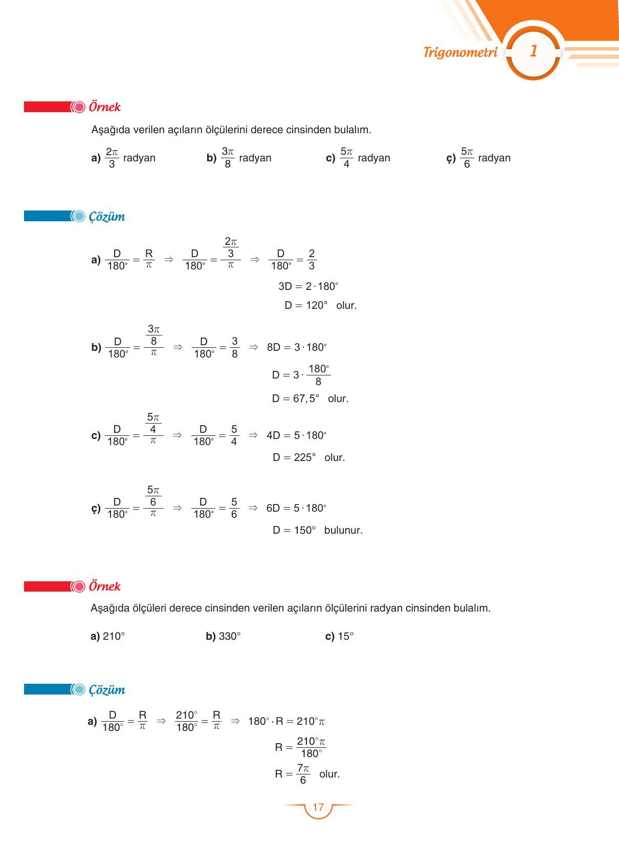 11. Sınıf Sdr Dikey Yayıncılık Matematik Ders Kitabı Sayfa 18 Cevapları