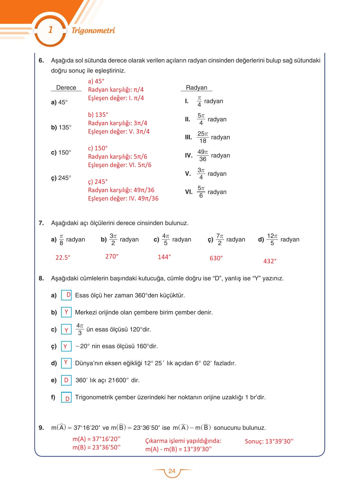 11. Sınıf Sdr Dikey Yayıncılık Matematik Ders Kitabı Sayfa 25 Cevapları 11. Sınıf Sdr Dikey Yayıncılık Matematik Ders Kitabı Sayfa 25 Cevapları