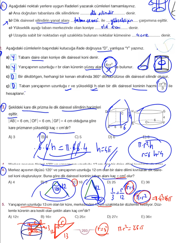 11. Sınıf Sdr Dikey Yayıncılık Matematik Ders Kitabı Sayfa 294 Cevapları 11. Sınıf Sdr Dikey Yayıncılık Matematik Ders Kitabı Sayfa 294 Cevapları