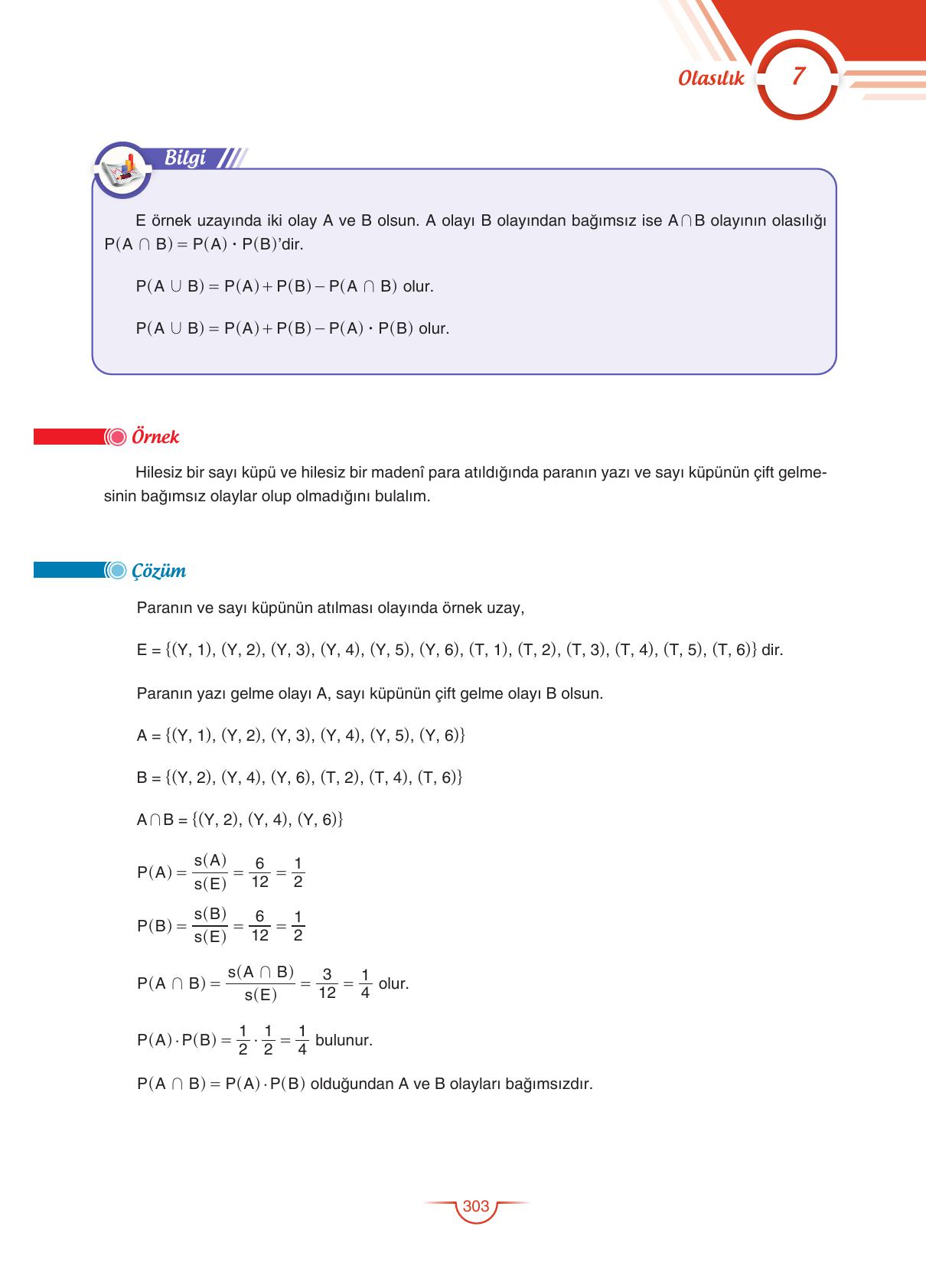 11. Sınıf Sdr Dikey Yayıncılık Matematik Ders Kitabı Sayfa 304 Cevapları