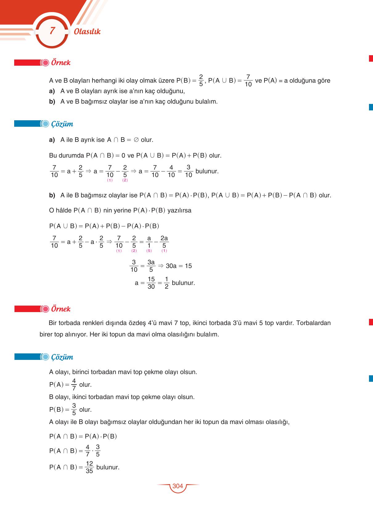 11. Sınıf Sdr Dikey Yayıncılık Matematik Ders Kitabı Sayfa 305 Cevapları