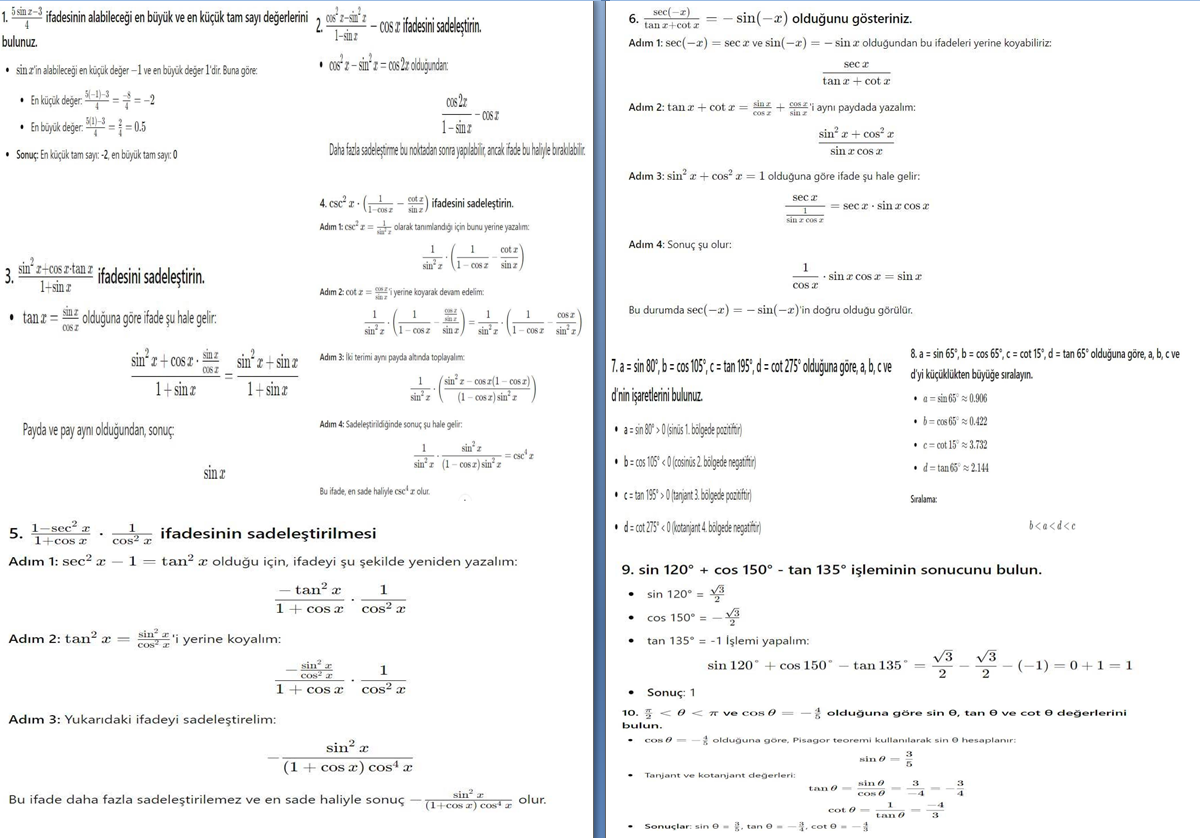11. Sınıf Sdr Dikey Yayıncılık Matematik Ders Kitabı Sayfa 50 Cevapları