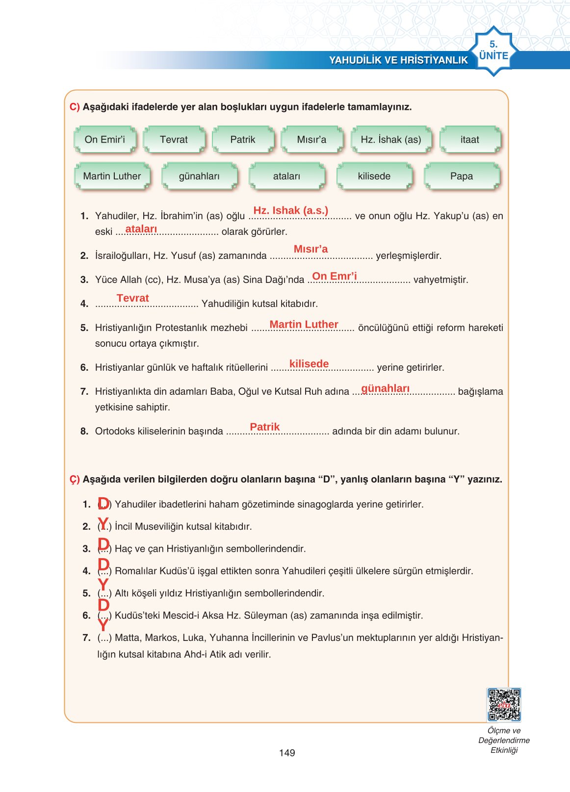 11. Sınıf Sdr İpekyolu Yayıncılık Din Kültürü Ve Ahlak Bilgisi Ders Kitabı Sayfa 149 Cevapları 11. Sınıf Sdr İpekyolu Yayıncılık Din Kültürü Ve Ahlak Bilgisi Ders Kitabı Sayfa 149 Cevapları
