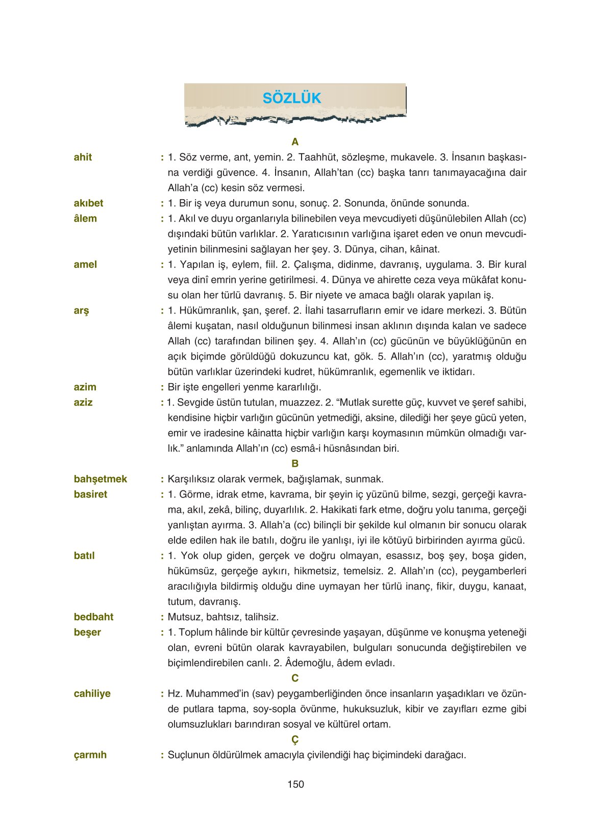 11. Sınıf Sdr İpekyolu Yayıncılık Din Kültürü Ve Ahlak Bilgisi Ders Kitabı Sayfa 150 Cevapları 11. Sınıf Sdr İpekyolu Yayıncılık Din Kültürü Ve Ahlak Bilgisi Ders Kitabı Sayfa 150 Cevapları