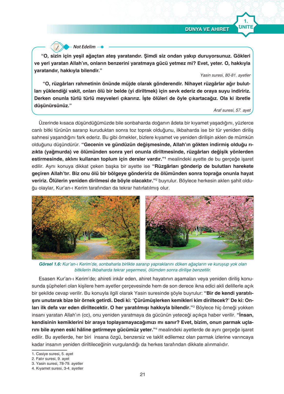 11. Sınıf Sdr İpekyolu Yayıncılık Din Kültürü Ve Ahlak Bilgisi Ders Kitabı Sayfa 21 Cevapları