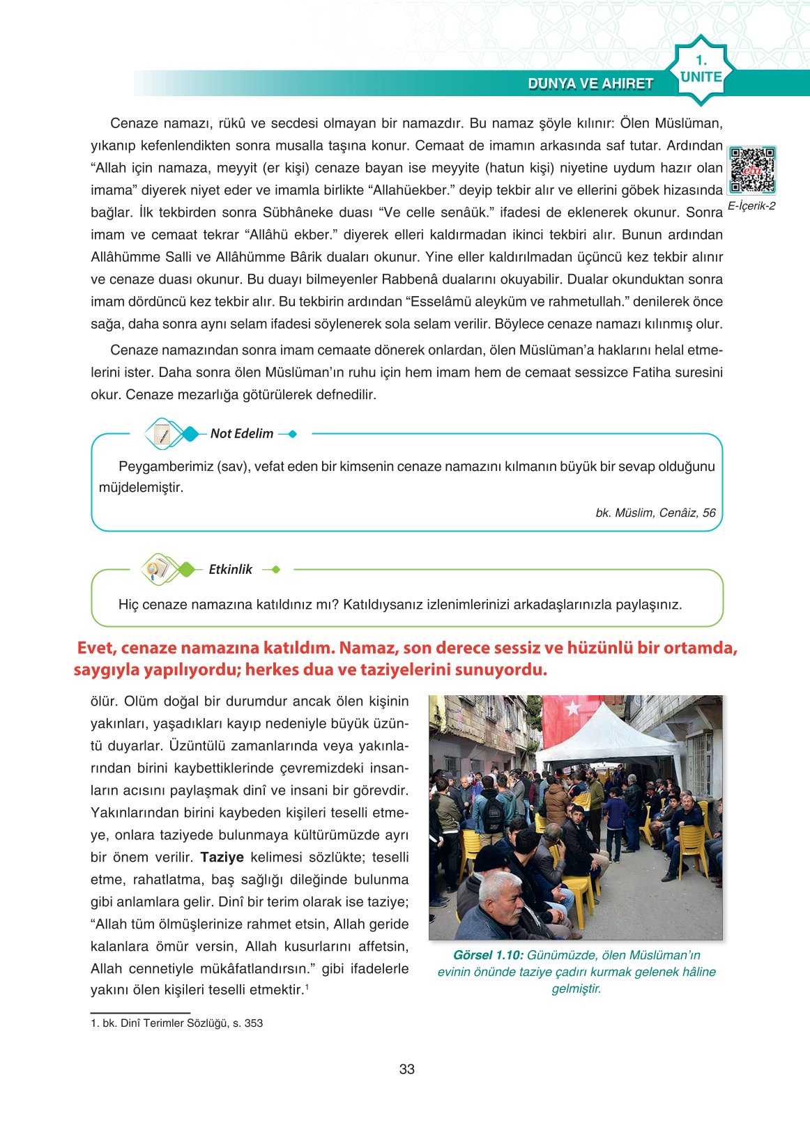 11. Sınıf Sdr İpekyolu Yayıncılık Din Kültürü Ve Ahlak Bilgisi Ders Kitabı Sayfa 33 Cevapları 11. Sınıf Sdr İpekyolu Yayıncılık Din Kültürü Ve Ahlak Bilgisi Ders Kitabı Sayfa 33 Cevapları