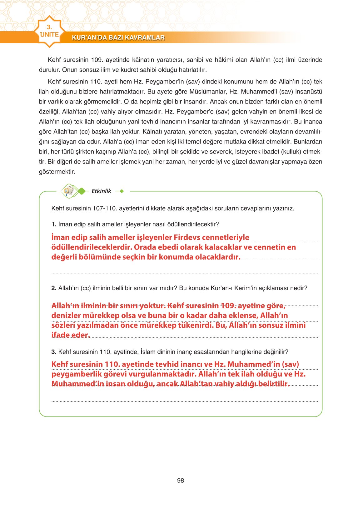 11. Sınıf Sdr İpekyolu Yayıncılık Din Kültürü Ve Ahlak Bilgisi Ders Kitabı Sayfa 98 Cevapları 11. Sınıf Sdr İpekyolu Yayıncılık Din Kültürü Ve Ahlak Bilgisi Ders Kitabı Sayfa 98 Cevapları
