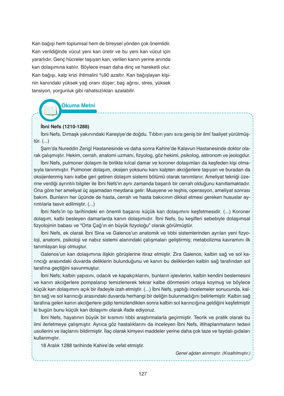 11. Sınıf Tutku Yayıncılık Biyoloji Ders Kitabı Sayfa 127 Cevapları