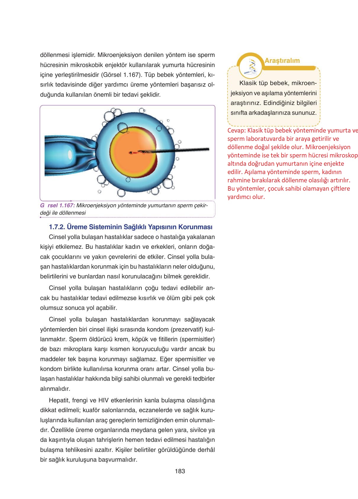 11. Sınıf Tutku Yayıncılık Biyoloji Ders Kitabı Sayfa 183 Cevapları