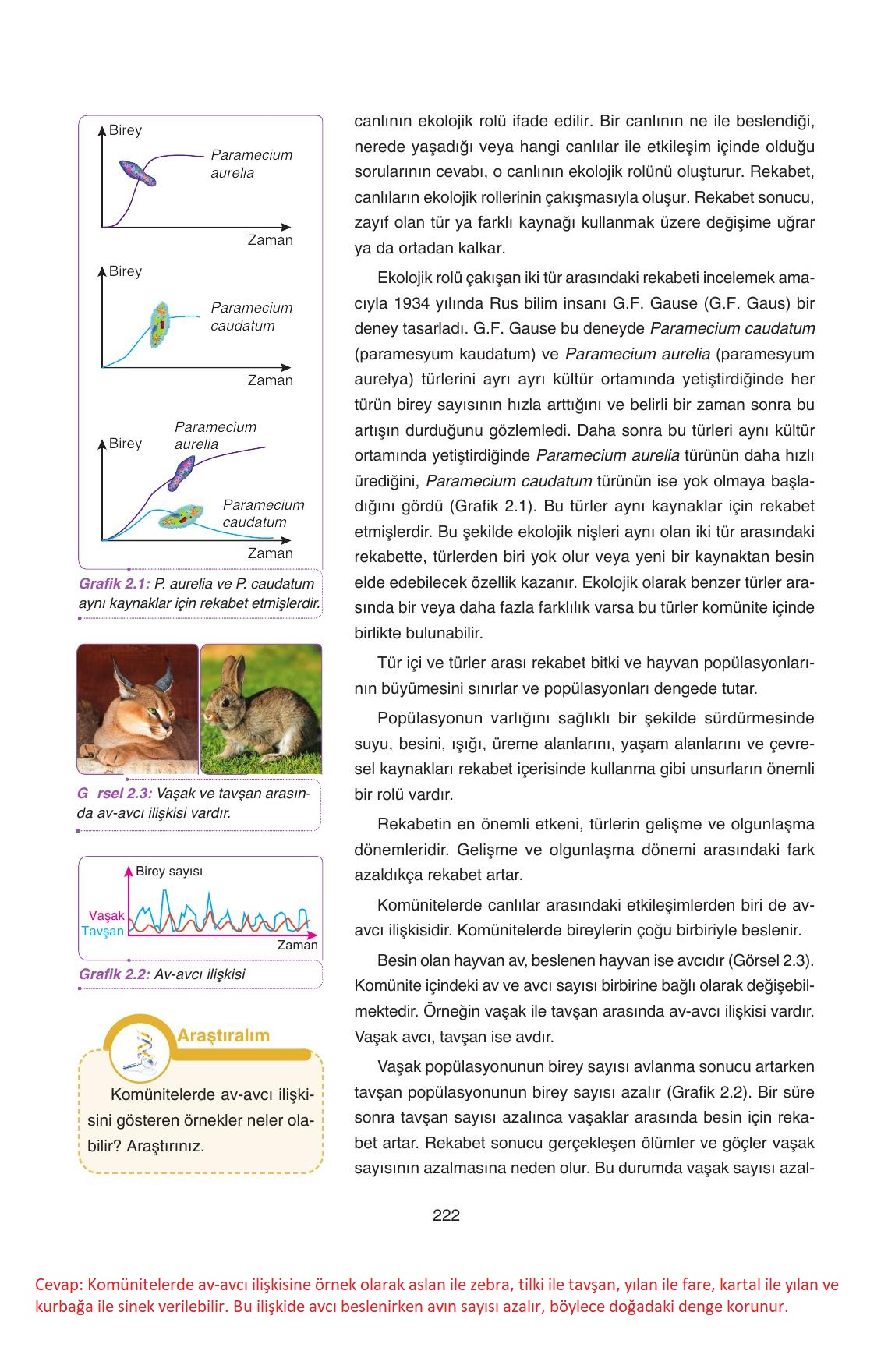 11. Sınıf Tutku Yayıncılık Biyoloji Ders Kitabı Sayfa 222 Cevapları 11. Sınıf Tutku Yayıncılık Biyoloji Ders Kitabı Sayfa 222 Cevapları