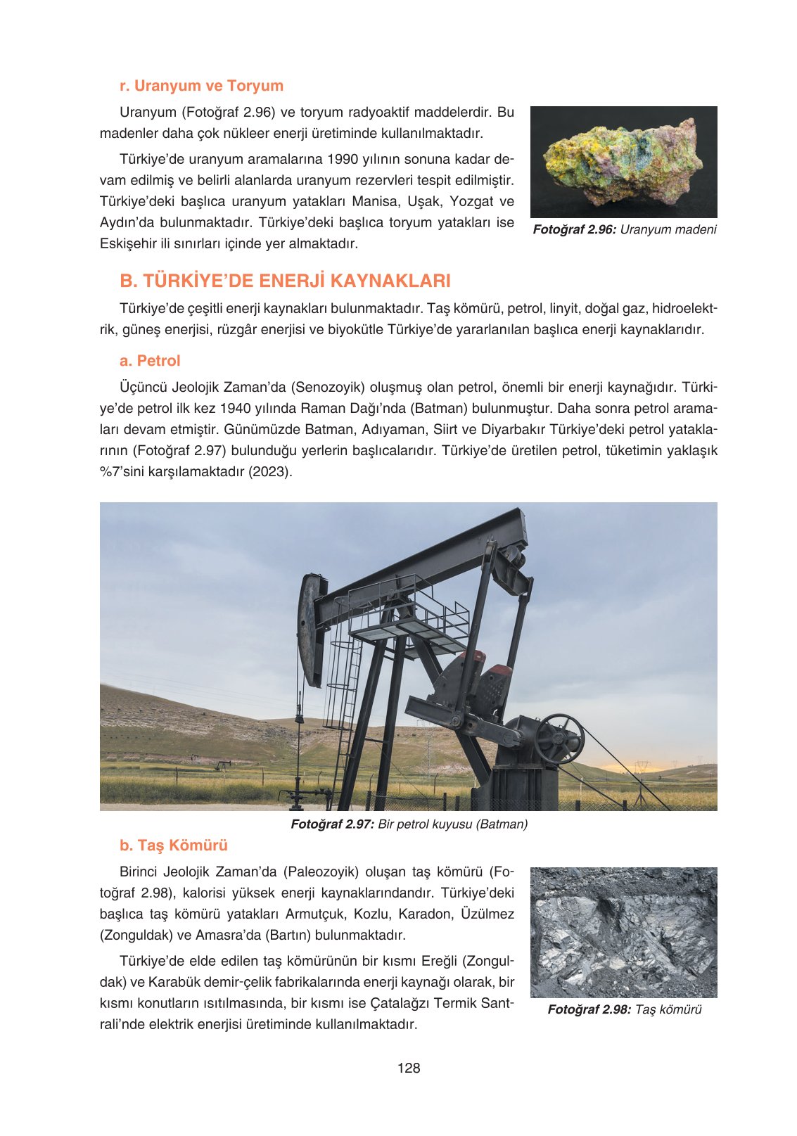 11. Sınıf Yıldırım Yayınları Coğrafya Ders Kitabı Sayfa 128 Cevapları