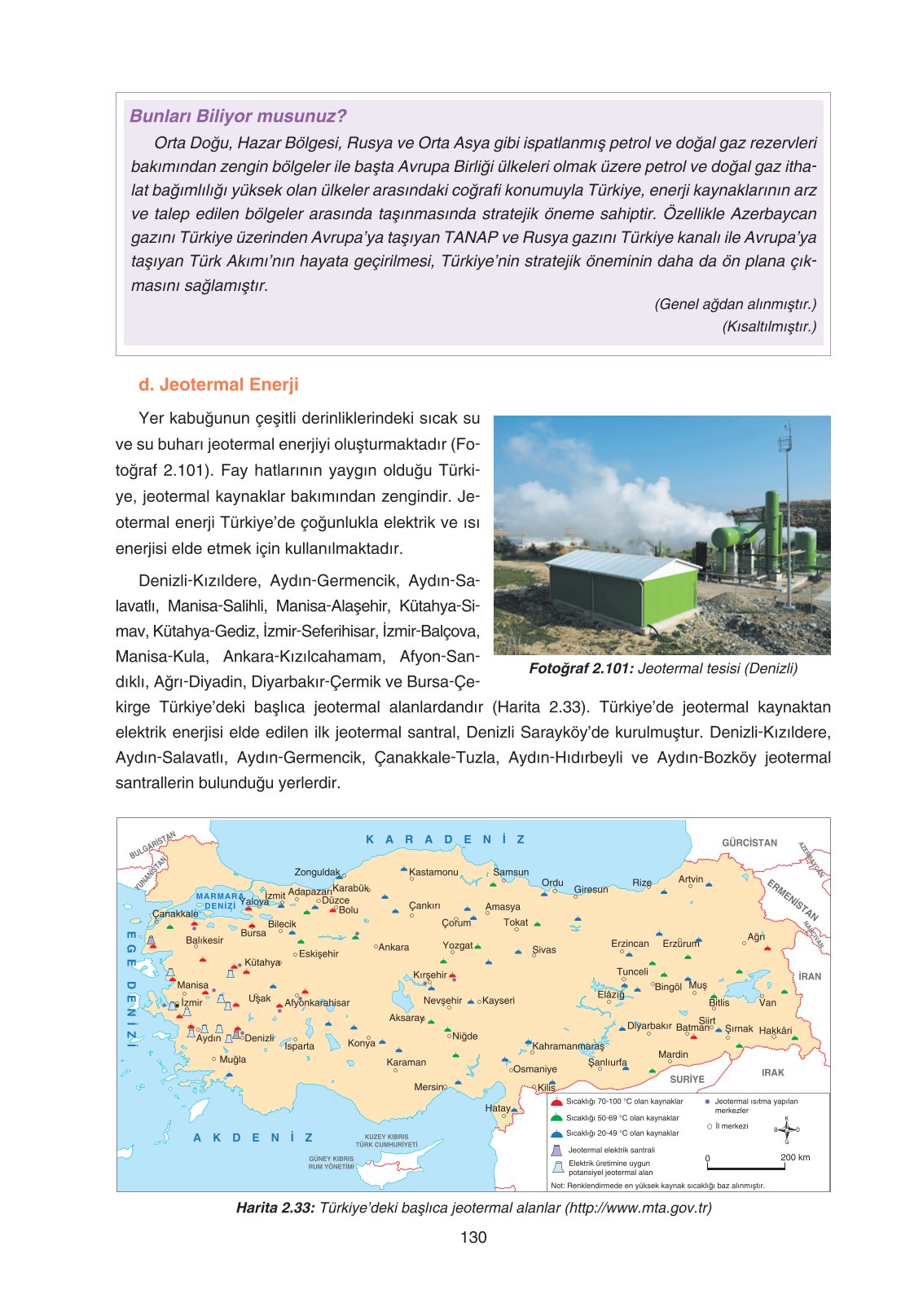 11. Sınıf Yıldırım Yayınları Coğrafya Ders Kitabı Sayfa 130 Cevapları