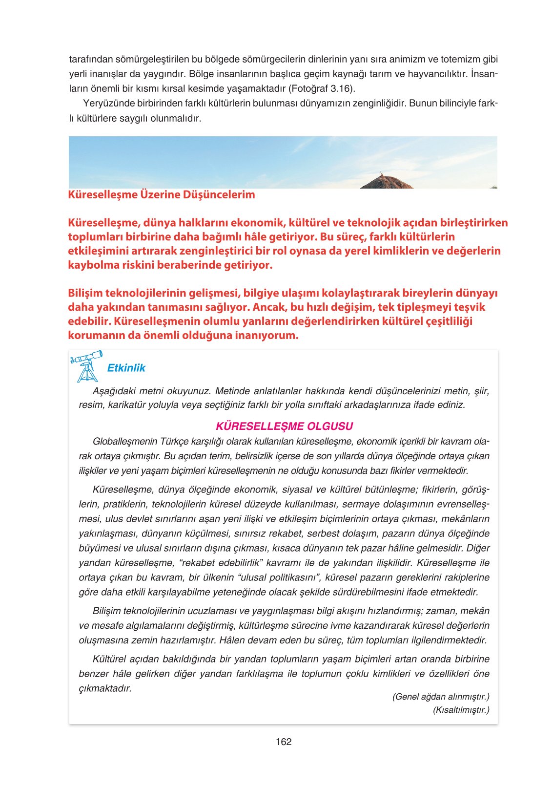 11. Sınıf Yıldırım Yayınları Coğrafya Ders Kitabı Sayfa 162 Cevapları