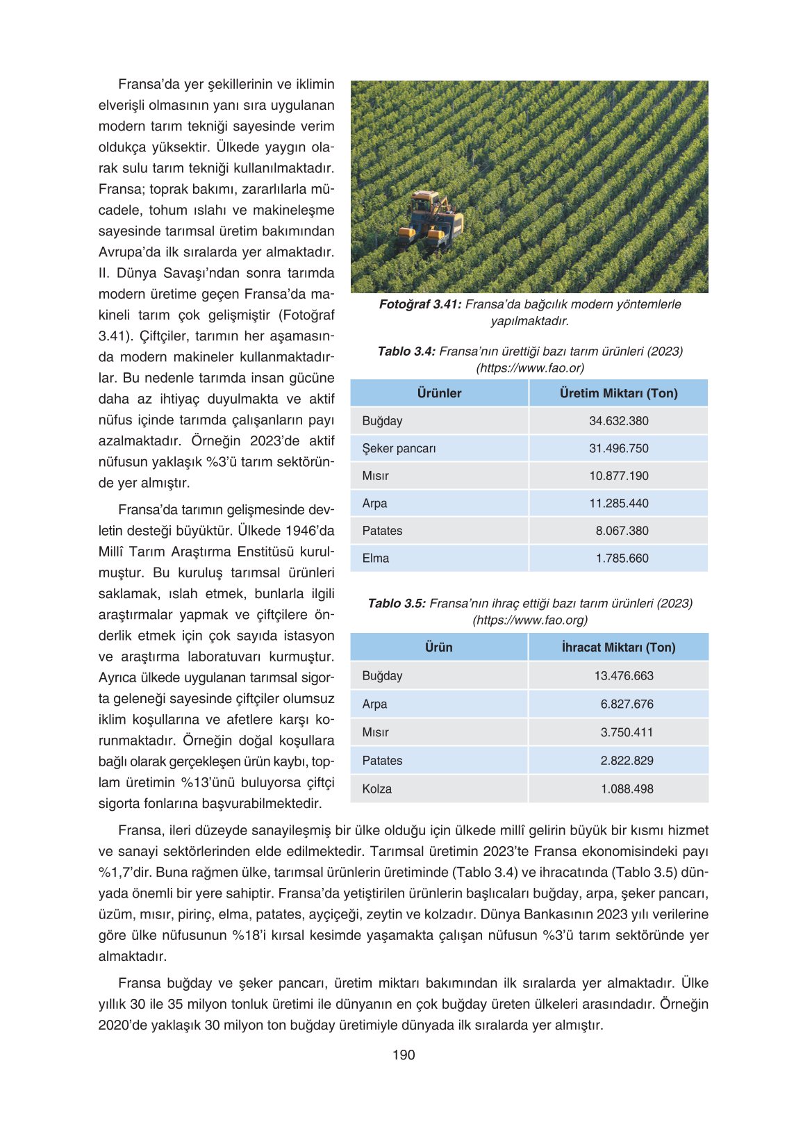 11. Sınıf Yıldırım Yayınları Coğrafya Ders Kitabı Sayfa 190 Cevapları
