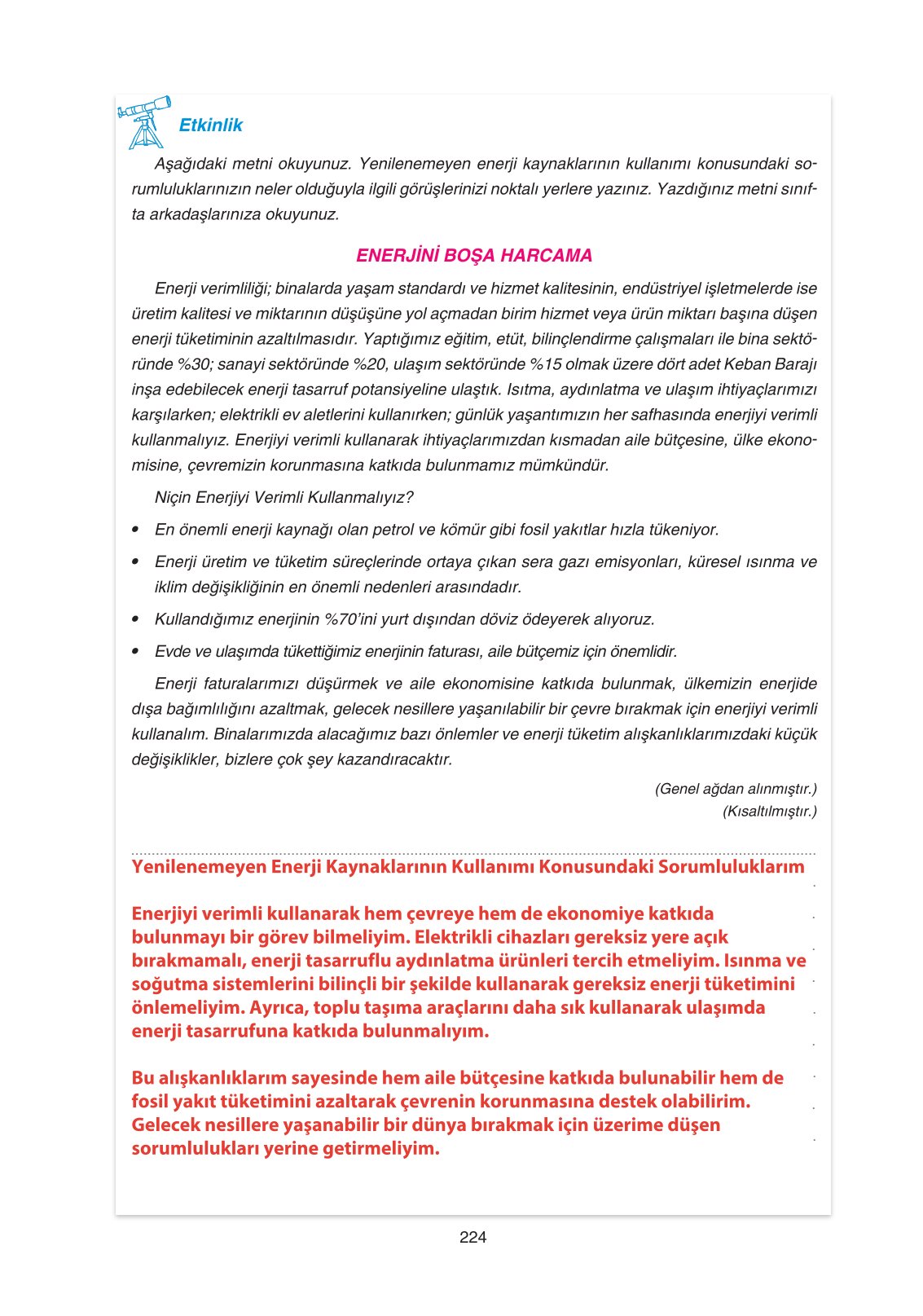 11. Sınıf Yıldırım Yayınları Coğrafya Ders Kitabı Sayfa 224 Cevapları