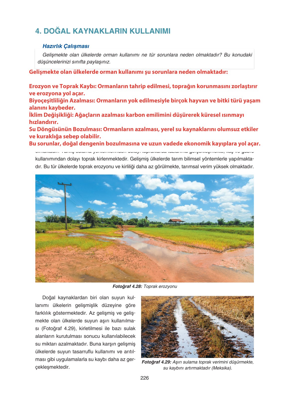 11. Sınıf Yıldırım Yayınları Coğrafya Ders Kitabı Sayfa 226 Cevapları 11. Sınıf Yıldırım Yayınları Coğrafya Ders Kitabı Sayfa 226 Cevapları