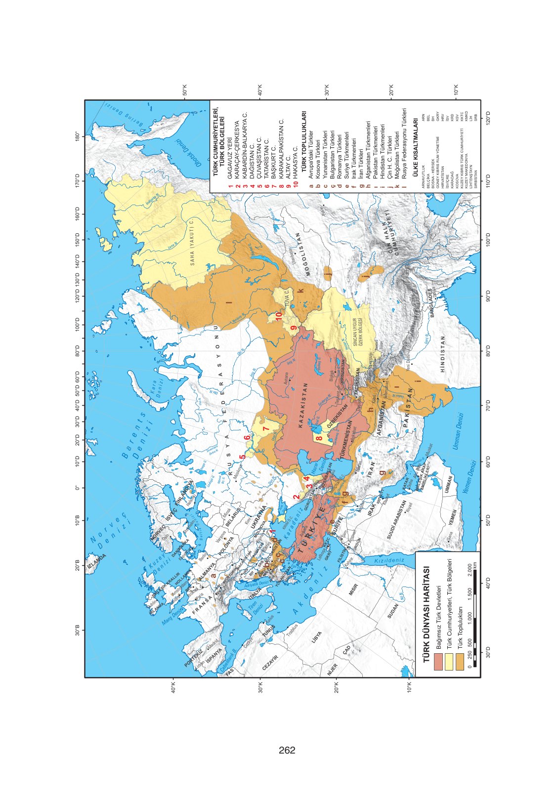 11. Sınıf Yıldırım Yayınları Coğrafya Ders Kitabı Sayfa 262 Cevapları
