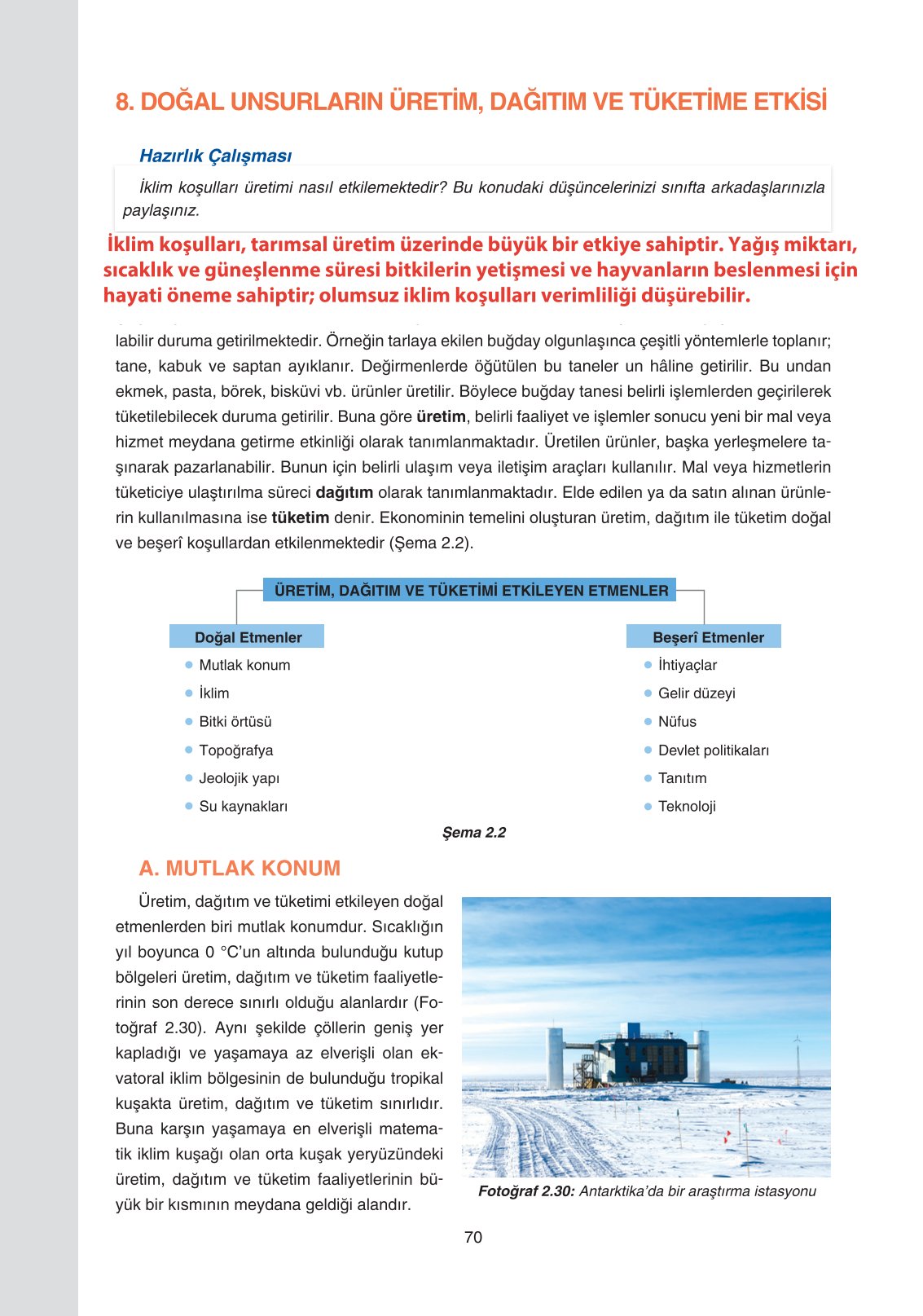 11. Sınıf Yıldırım Yayınları Coğrafya Ders Kitabı Sayfa 70 Cevapları