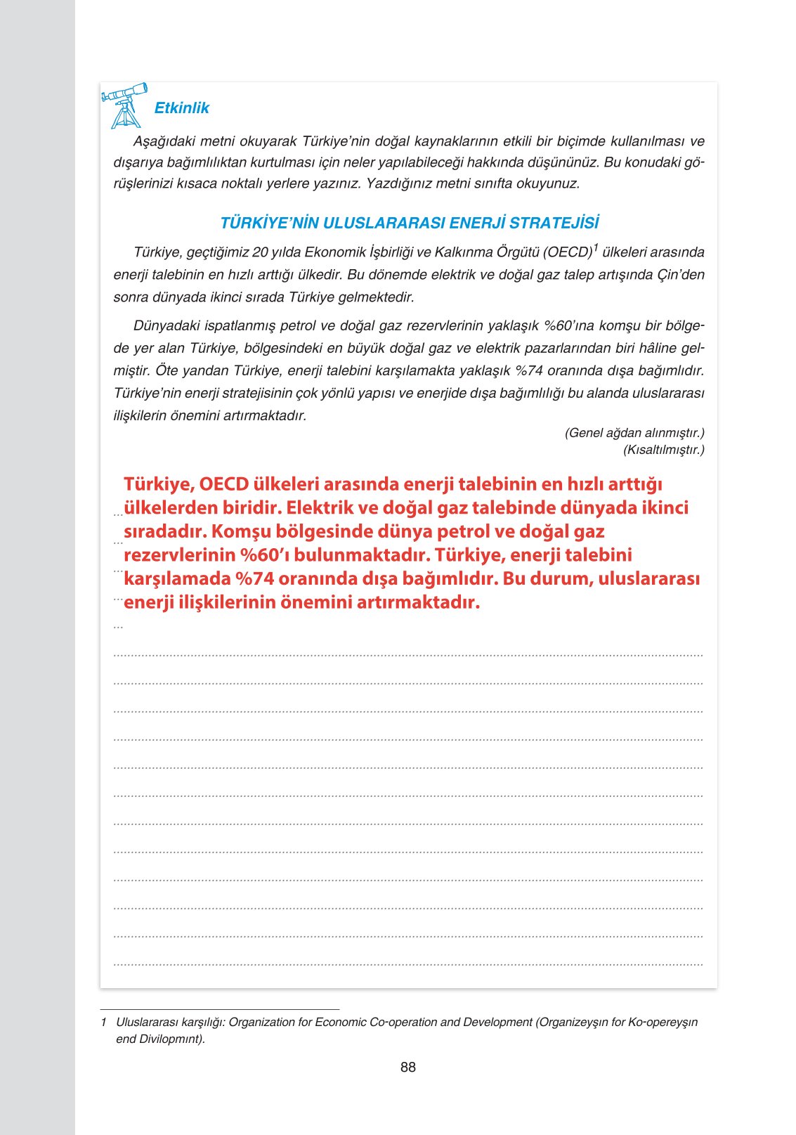 11. Sınıf Yıldırım Yayınları Coğrafya Ders Kitabı Sayfa 88 Cevapları 11. Sınıf Yıldırım Yayınları Coğrafya Ders Kitabı Sayfa 88 Cevapları
