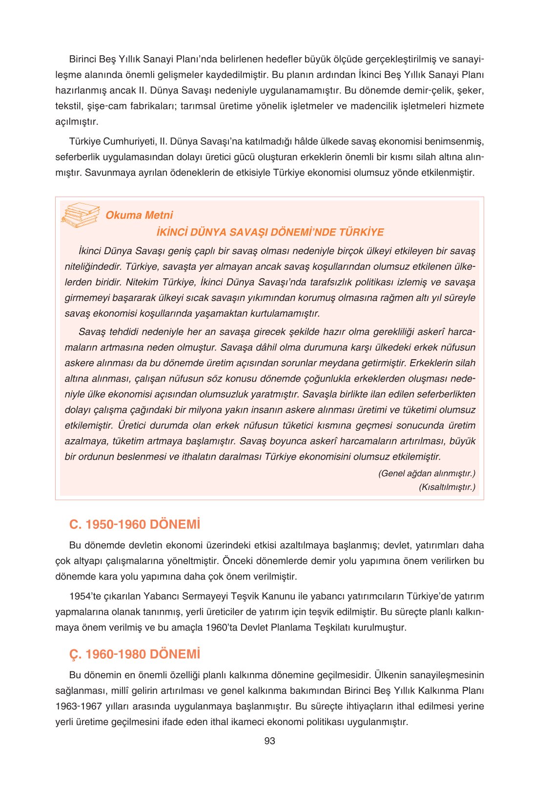 11. Sınıf Yıldırım Yayınları Coğrafya Ders Kitabı Sayfa 93 Cevapları