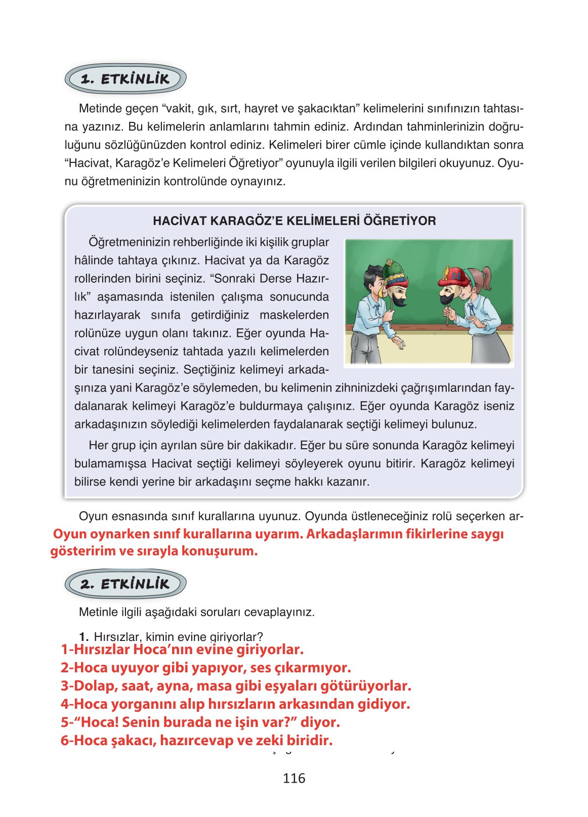 4. Sınıf Ada Yayıncılık Türkçe Ders Kitabı Sayfa 116 Cevapları